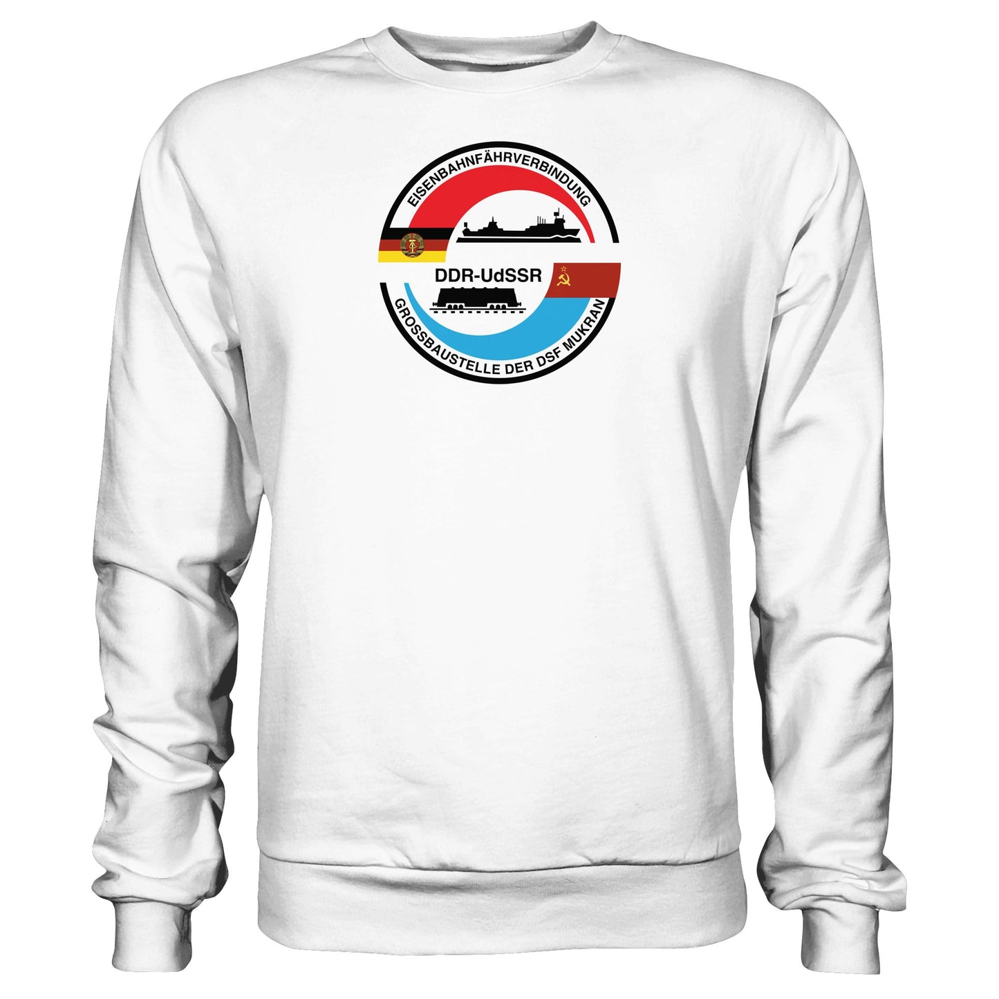 DDR Ostalgie Pullover Unisex • GROSSBAUSTELLE DER DSF MUKRAN