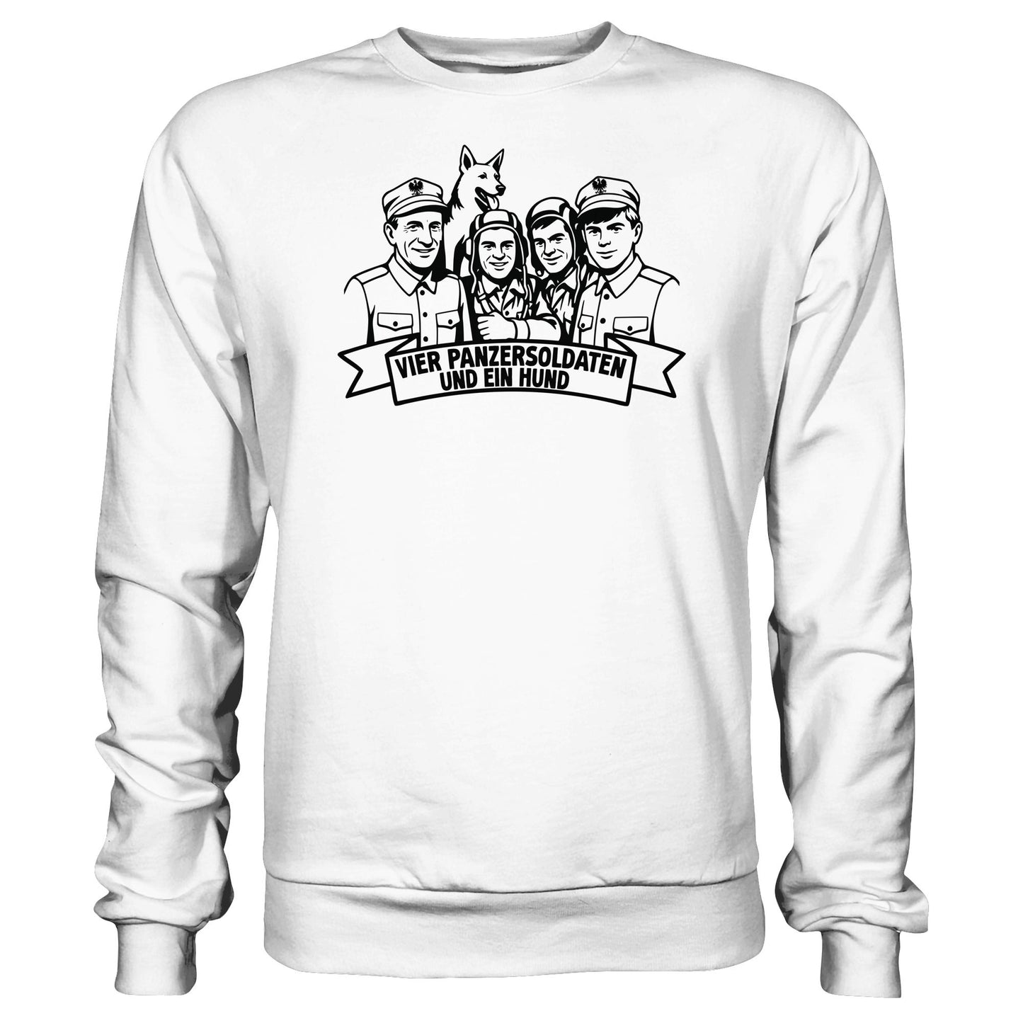 DDR Ostalgie Pullover Unisex • VIER PANZERSOLDATEN UND EIN HUND