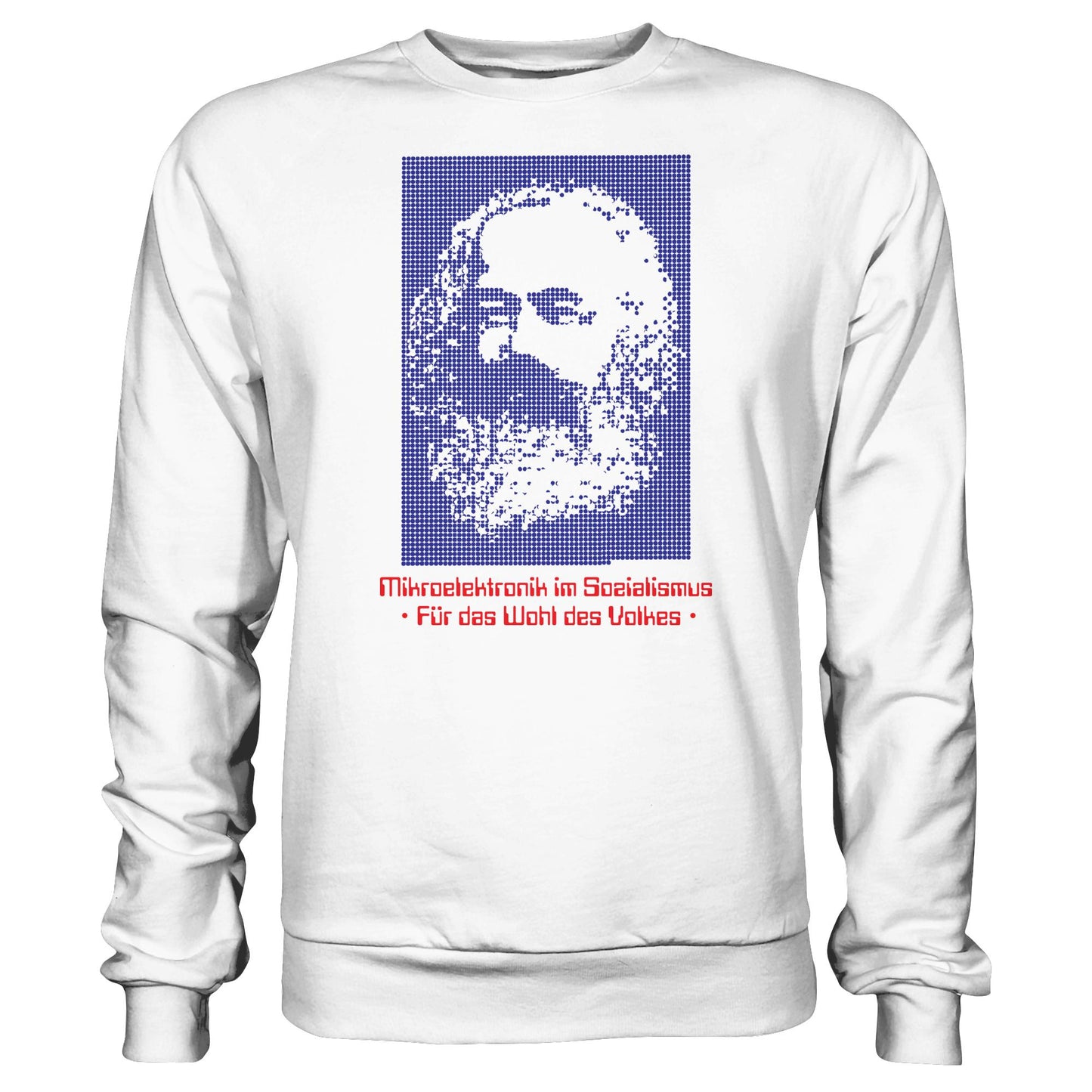 DDR Ostalgie Pullover Unisex • DDR MIKROELEKTRONIK FÜR DAS WOHL DES VOLKES (ORIGINAL POSTER)