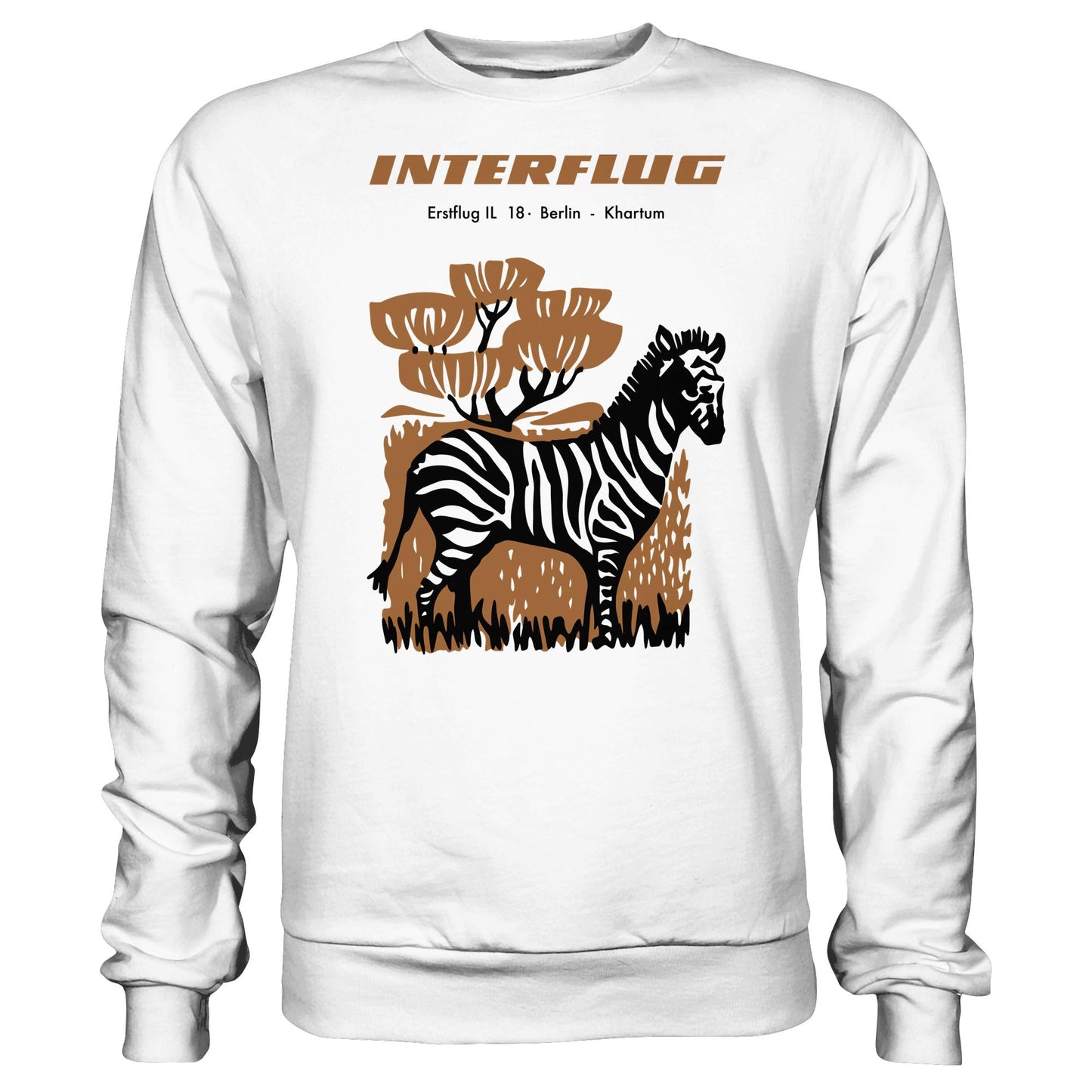 DDR Ostalgie Pullover Unisex • INTERFLUG BERLIN - KHARTUM (ORIGINAL SONDERSTEMPEL)