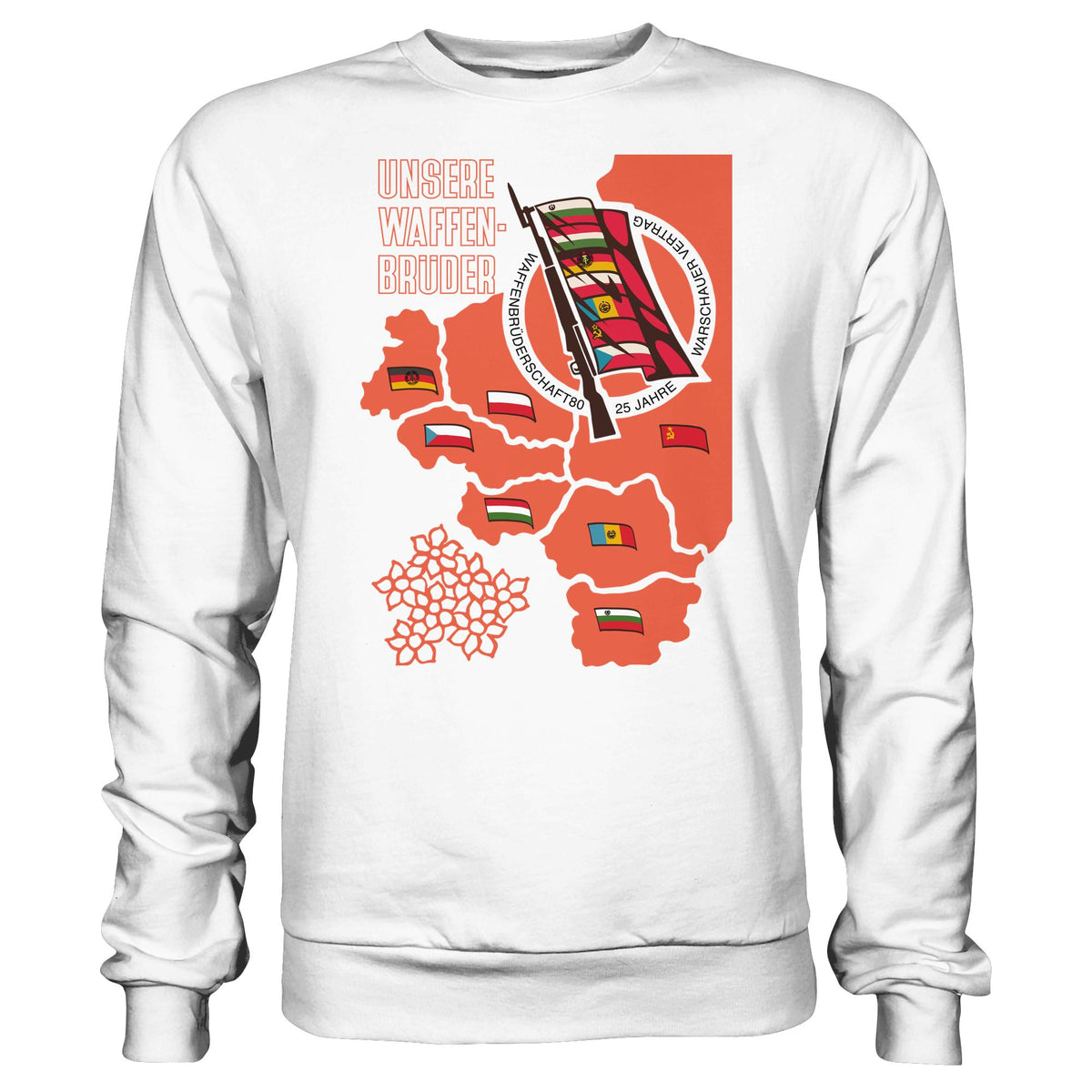 DDR Ostalgie Pullover Unisex • WAFFENBRÜDERSCHAFT80 - WARSCHAUER VERTRAG