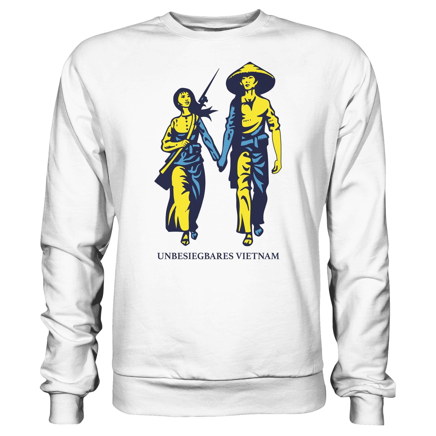 DDR Ostalgie Pullover Unisex • UNBESIEGBARES VIETNAM (ORIGINAL DDR-BRIEFMARKE)