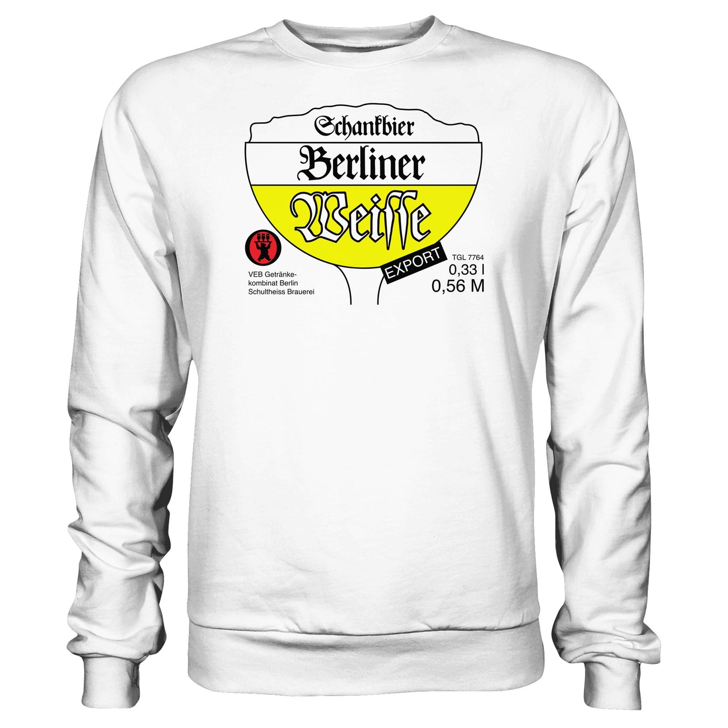 DDR Ostalgie Pullover Unisex • BERLINER WEISSE - VEB GETRÄNKEKOMBINAT BERLIN