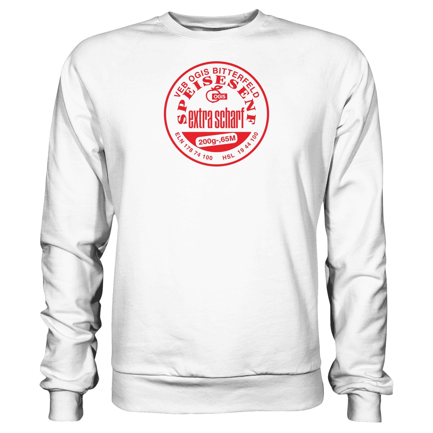 DDR Ostalgie Pullover Unisex • VEB OGIS BITTERFELD - SPEISESENF EXTRASCHARF