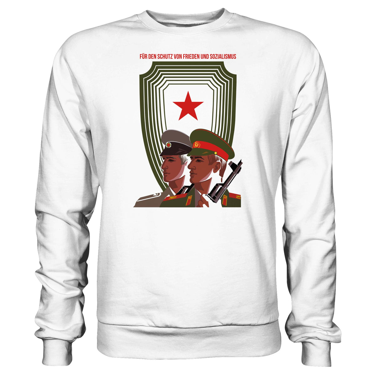 DDR Ostalgie Pullover Unisex • NVA UND CA - FÜR DEN SCHUTZ VON FRIEDEN