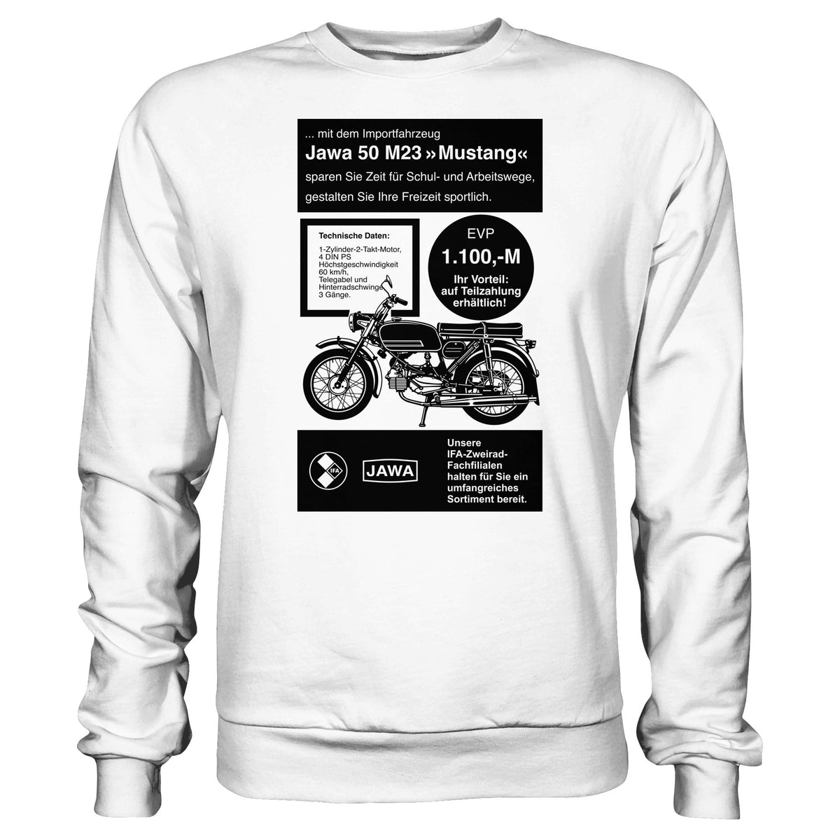 DDR Ostalgie Pullover Unisex • JAWA 50 M23 (ORIGINAL-PLAKAT)