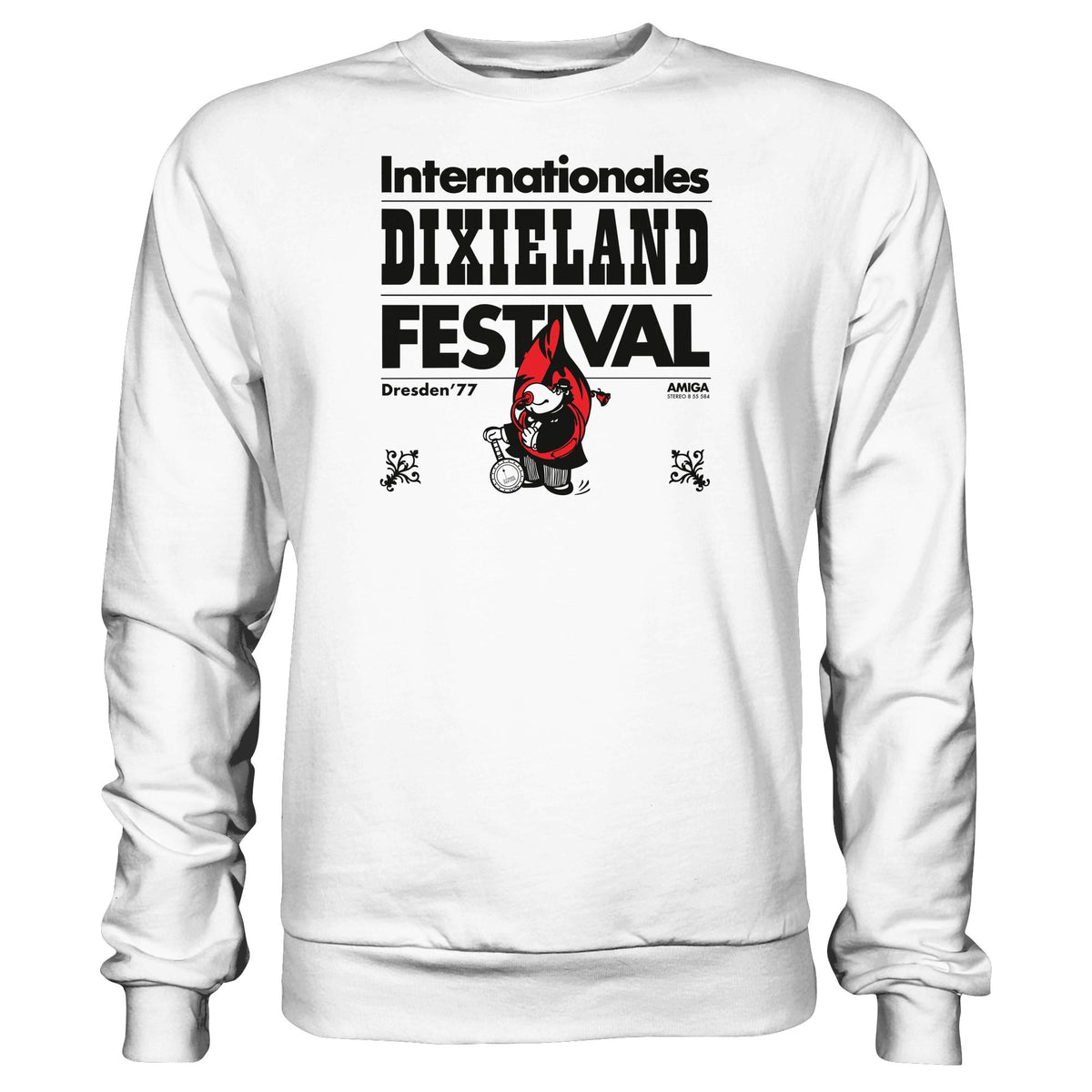 DDR Ostalgie Pullover Unisex • INTERNATIONALES DIXIELAND FESTIVAL DRESDEN 1977