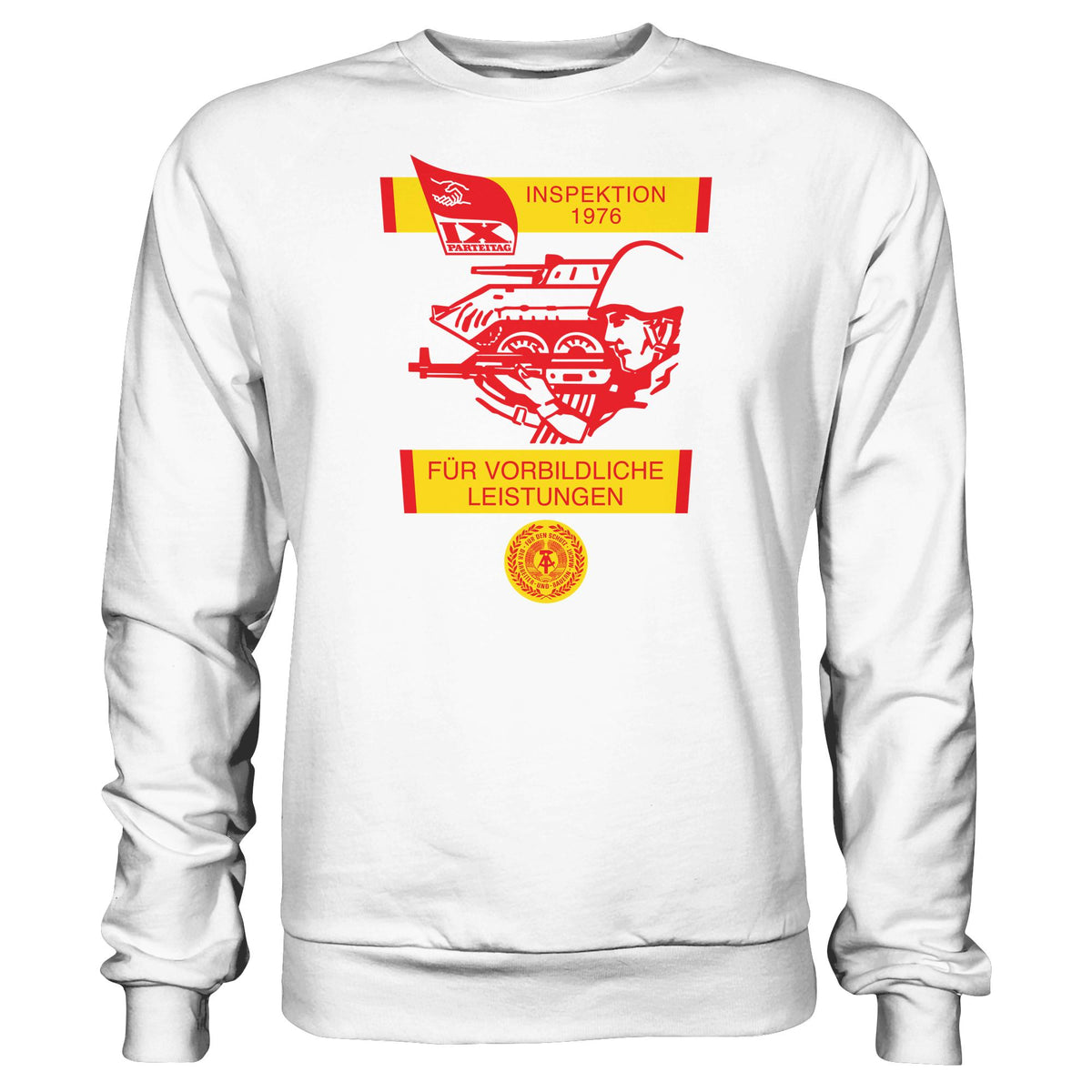 DDR Ostalgie Pullover Unisex • NVA - WIMPEL FÜR VORBILDLICHE LEISTUNGEN 1976
