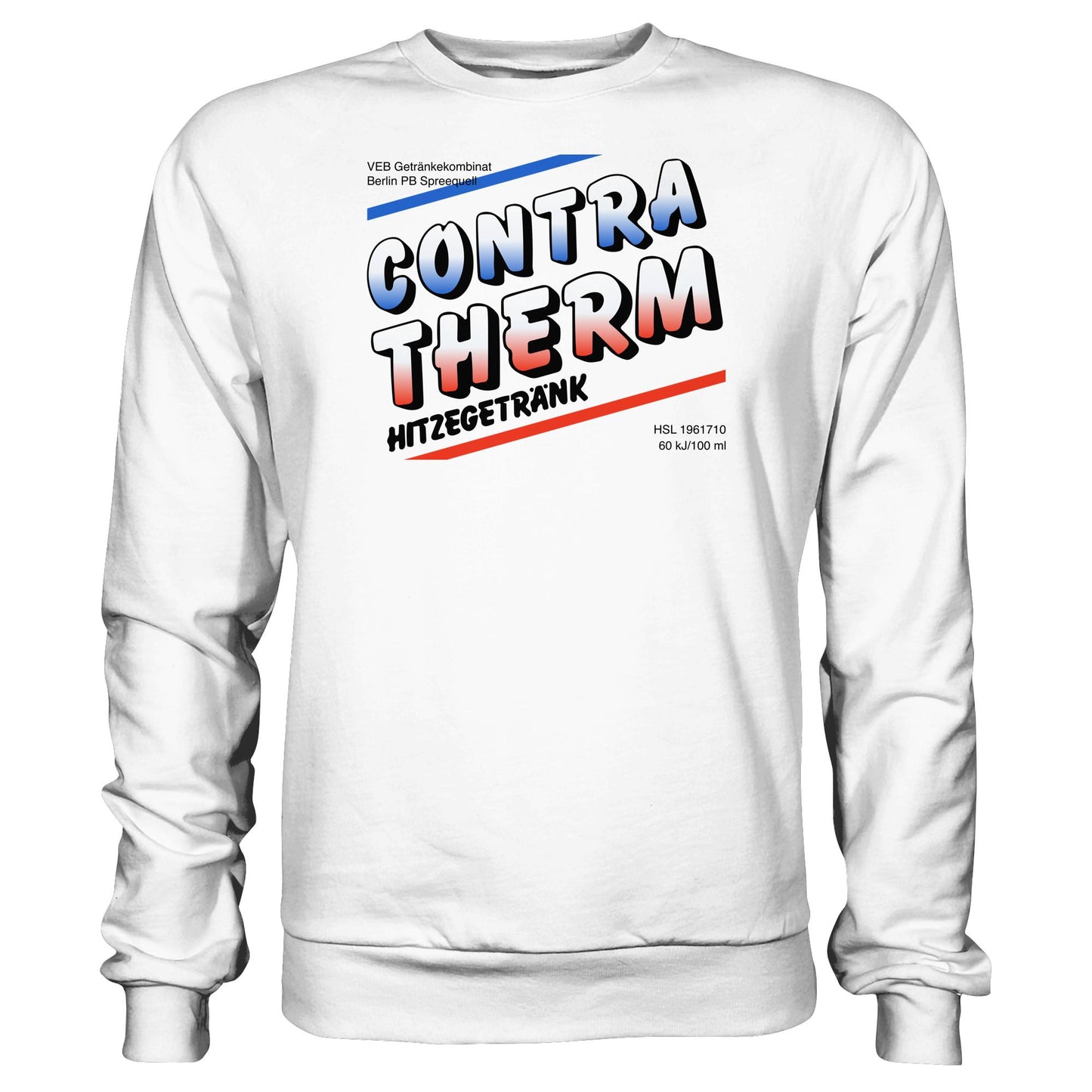 DDR Ostalgie Pullover Unisex • CONTRA THERM - VEB GETRÄNKEKOMBINAT BERLIN SPREEQUELL