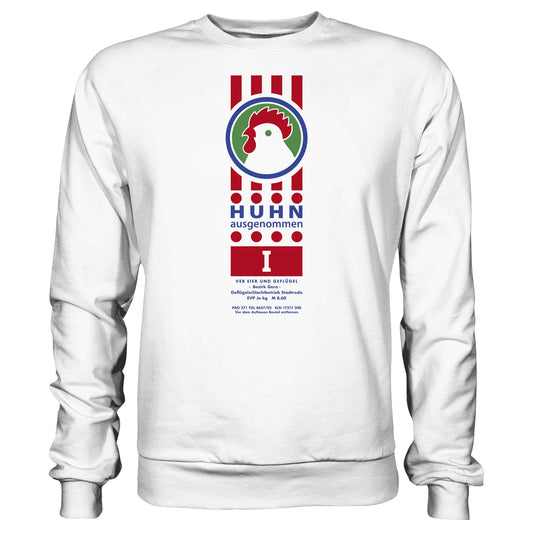 DDR Ostalgie Pullover Unisex • HUHN AUSGENOMMEN - VEB EIER UND GEFLÜGEL GERA