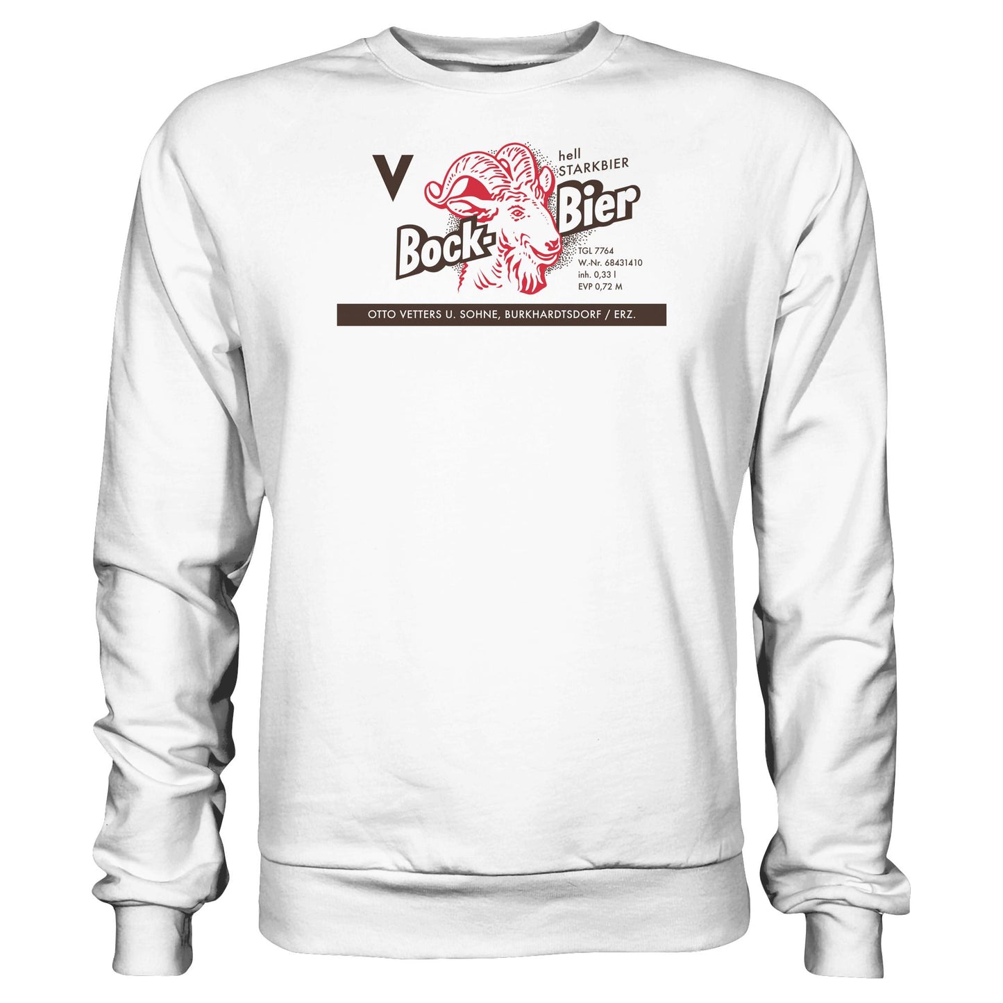 DDR Ostalgie Pullover Unisex • BOCKBIER - OTTO VETTERS ERZGEBIRGE