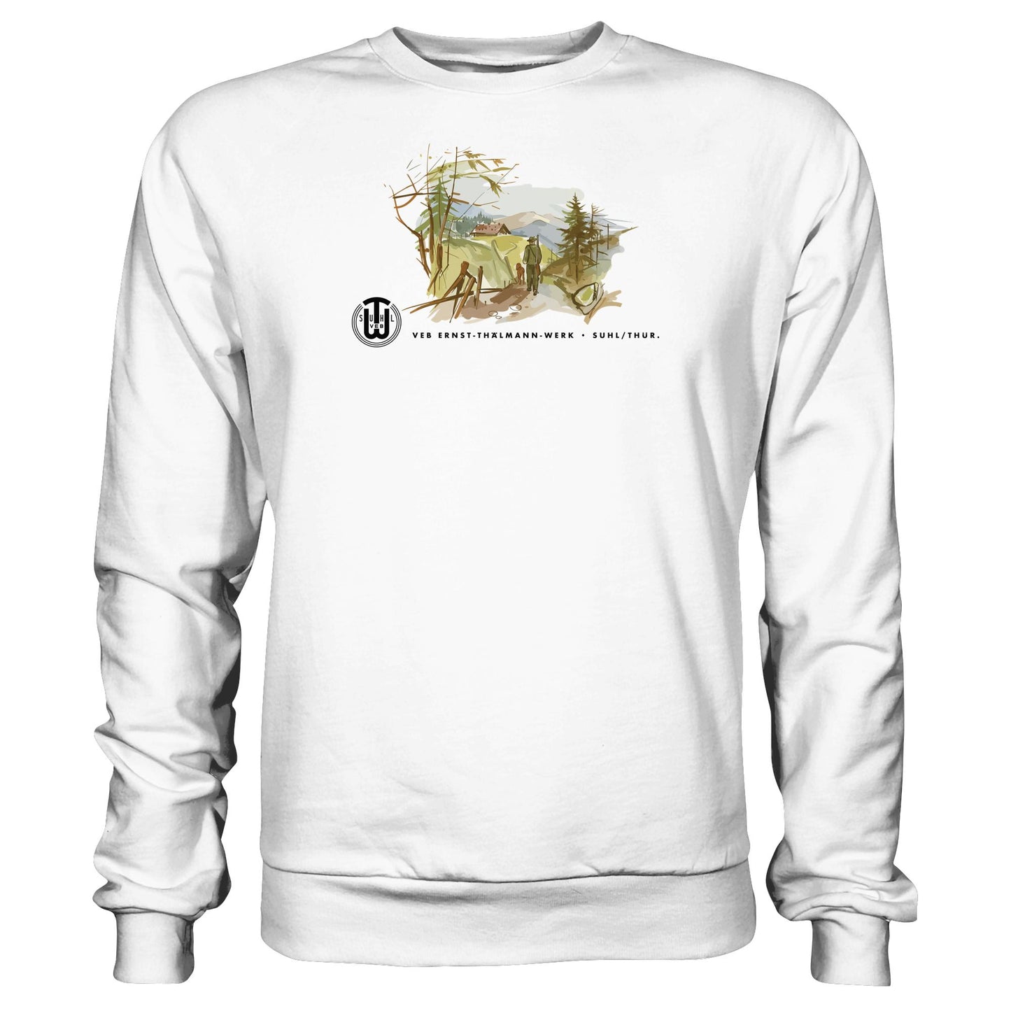 DDR Ostalgie Pullover Unisex • VEB SUHL ERNST-THÄLMANN-WERK (ORIGINAL-PROSPEKT)