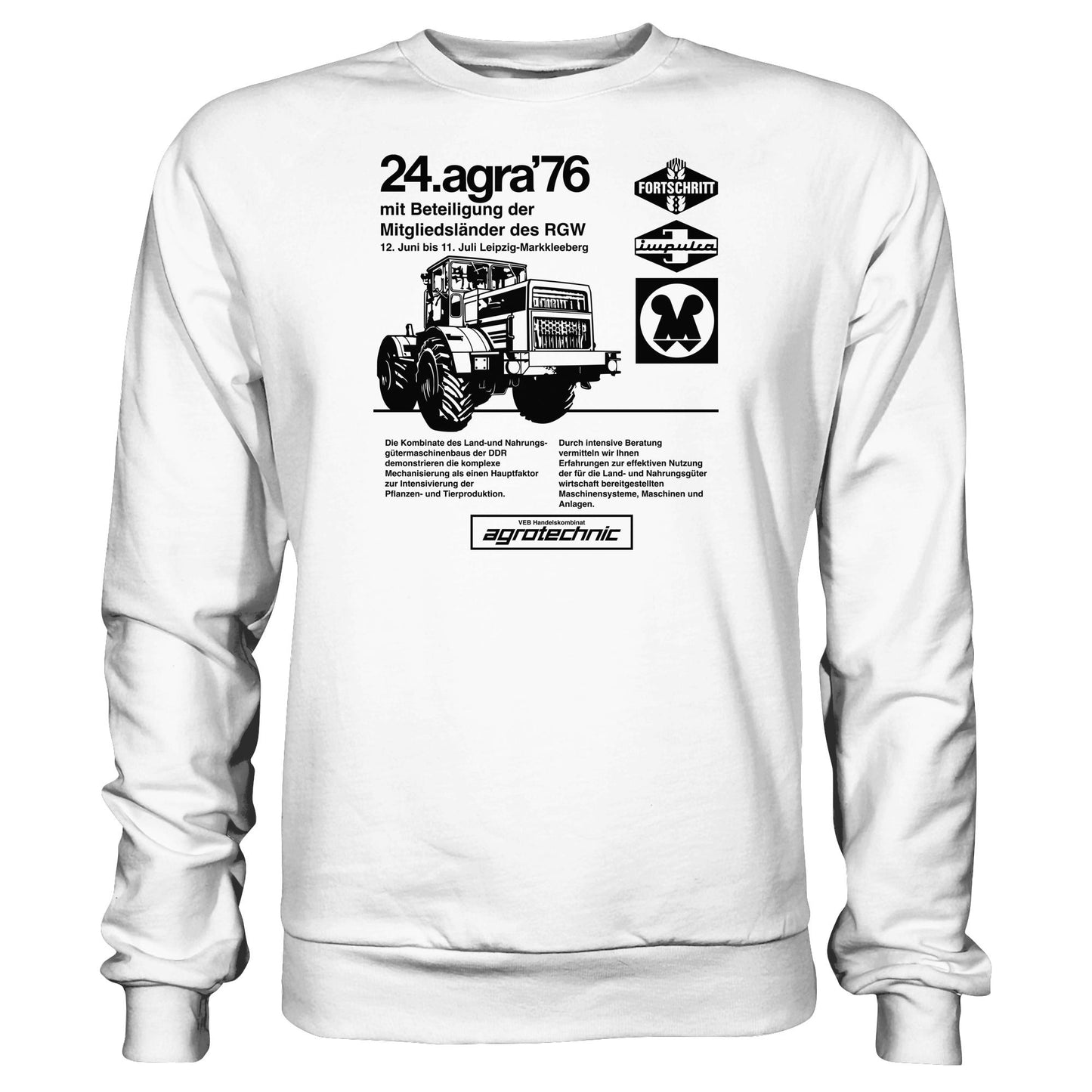 DDR Ostalgie Pullover Unisex • AGRA 1976, LEIPZIG-MARKKLEEBERG