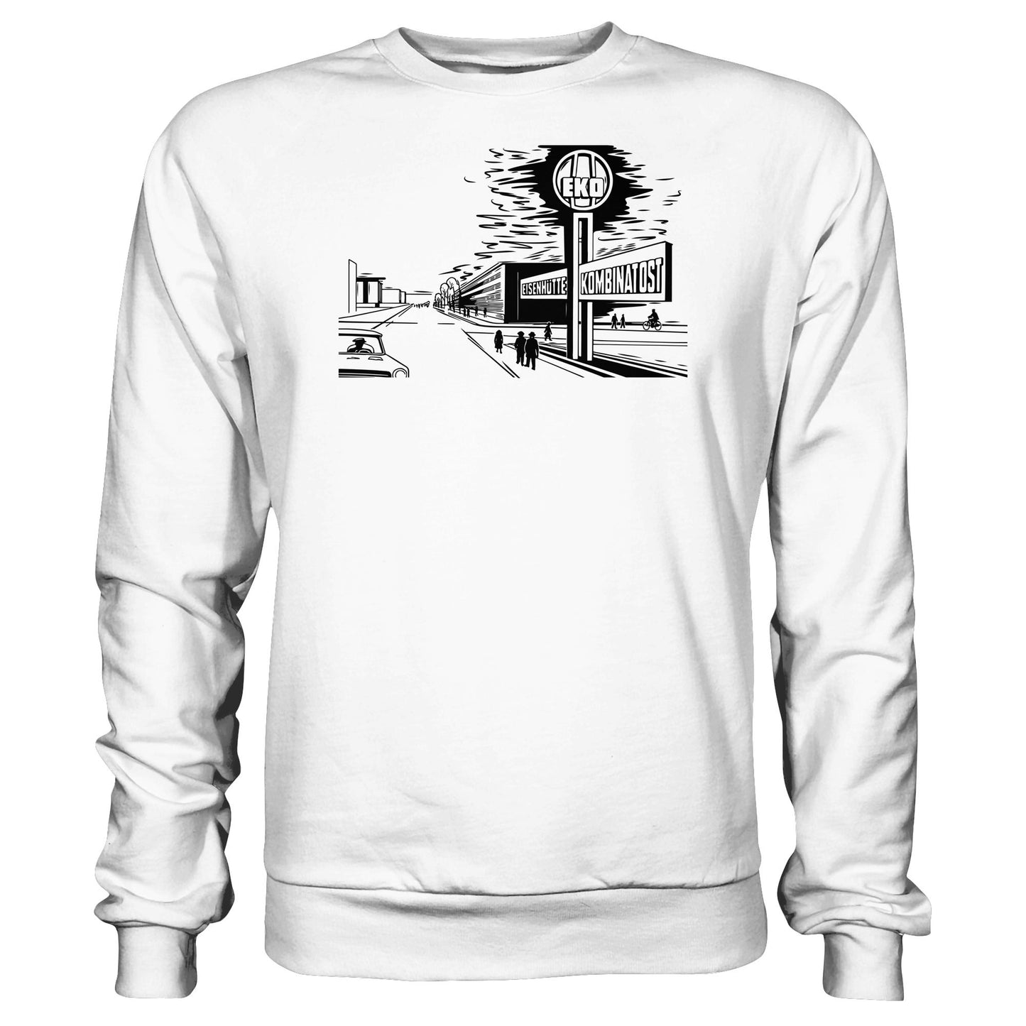 DDR Ostalgie Pullover Unisex • EISENHÜTTENKOMBINAT OST (EKO) - ORIGINAL POSTSTEMPEL
