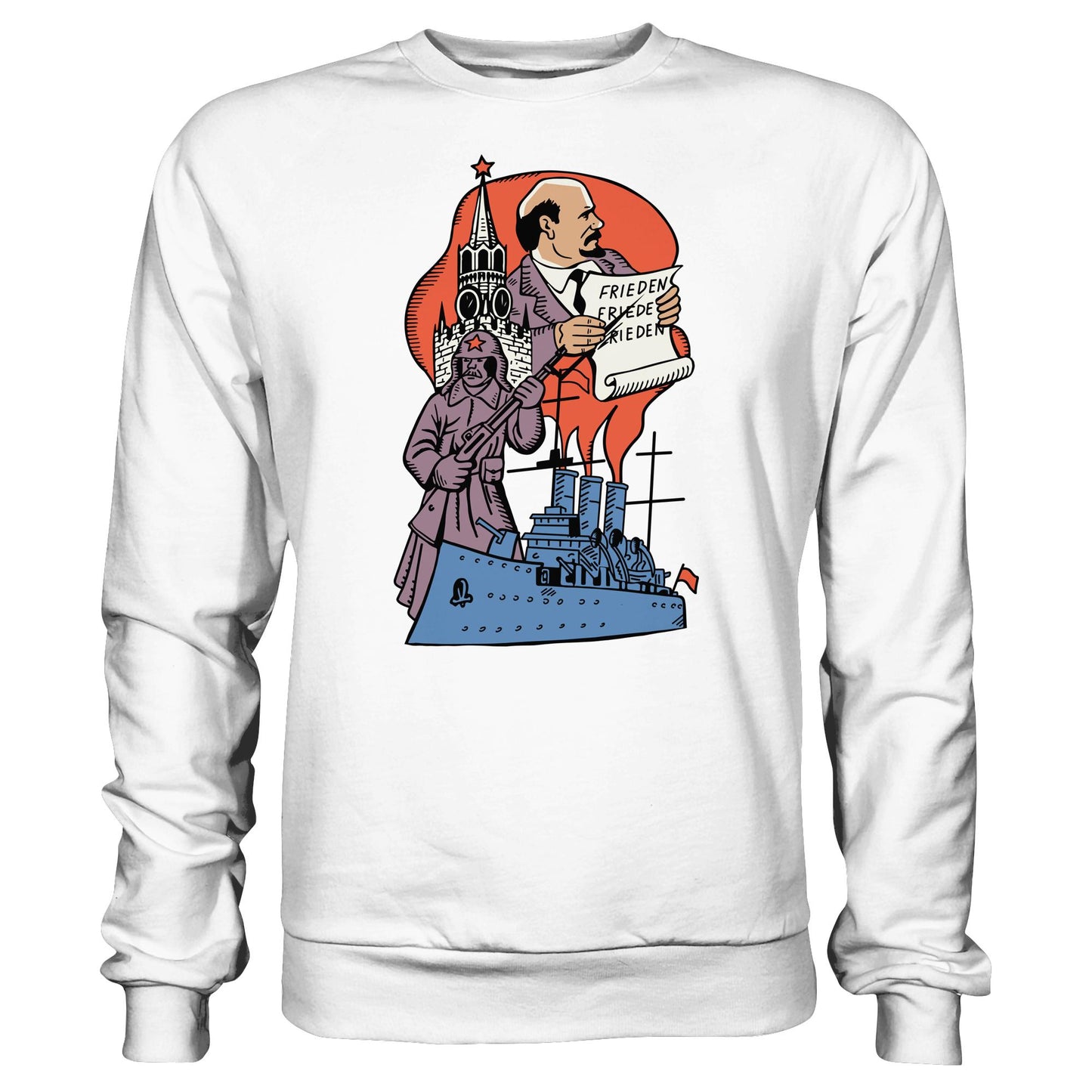 DDR Ostalgie Pullover Unisex • JAHRESTAG OKTOBERREVOLUTION 1917 (ORIGINAL POSTSTEMPEL)