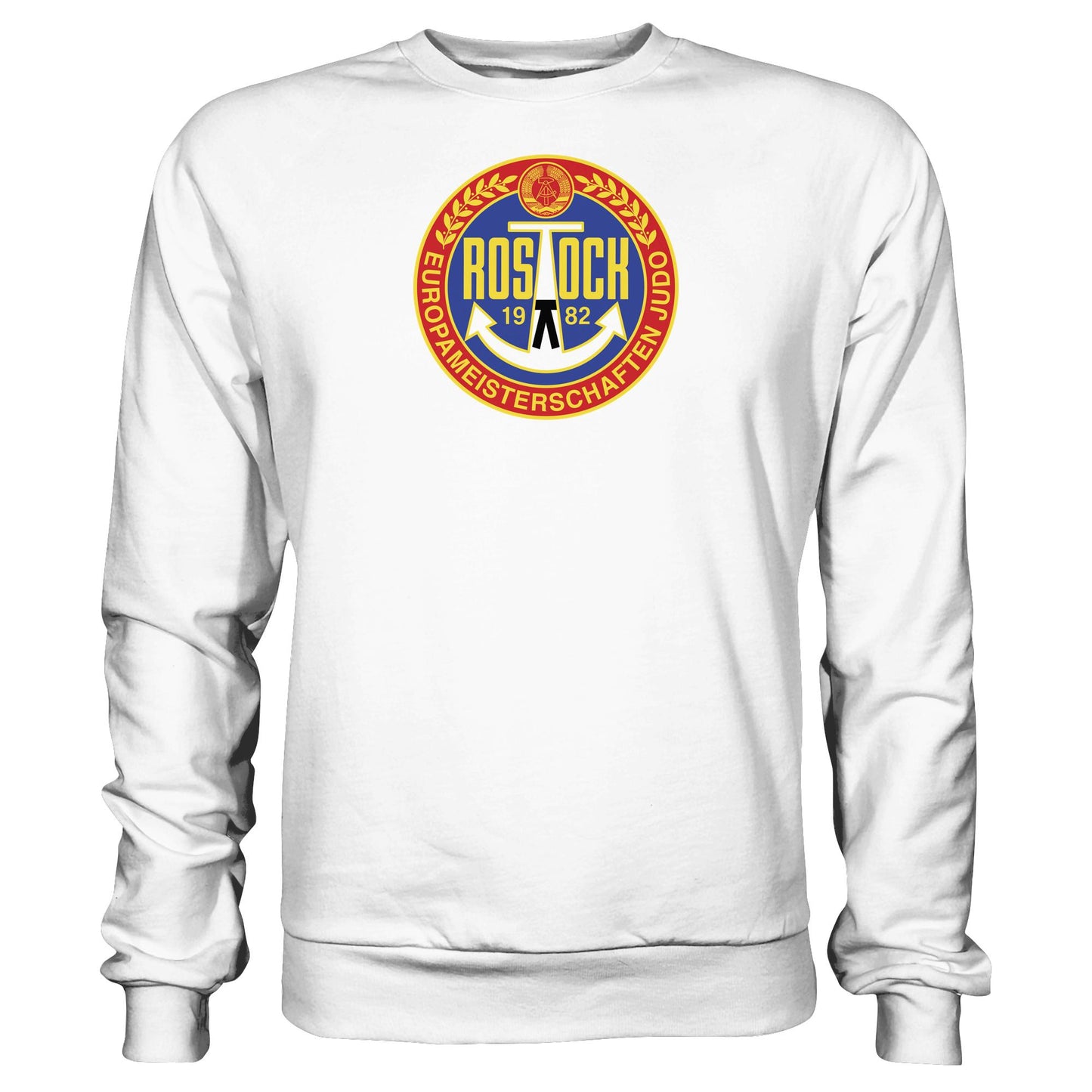 DDR Ostalgie Pullover Unisex • EUROPAMEISTERSCHAFTEN IM JUDO - ROSTOCK 1982