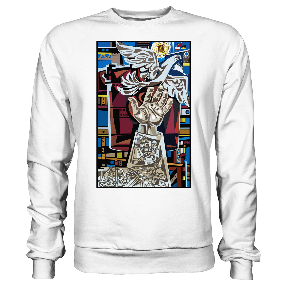 DDR Ostalgie Kapuze / Hoodie Unisex • WALTER WOMACKA - MOSAIK MAGISTRALE EISENHÜTTENSTADT (1965)