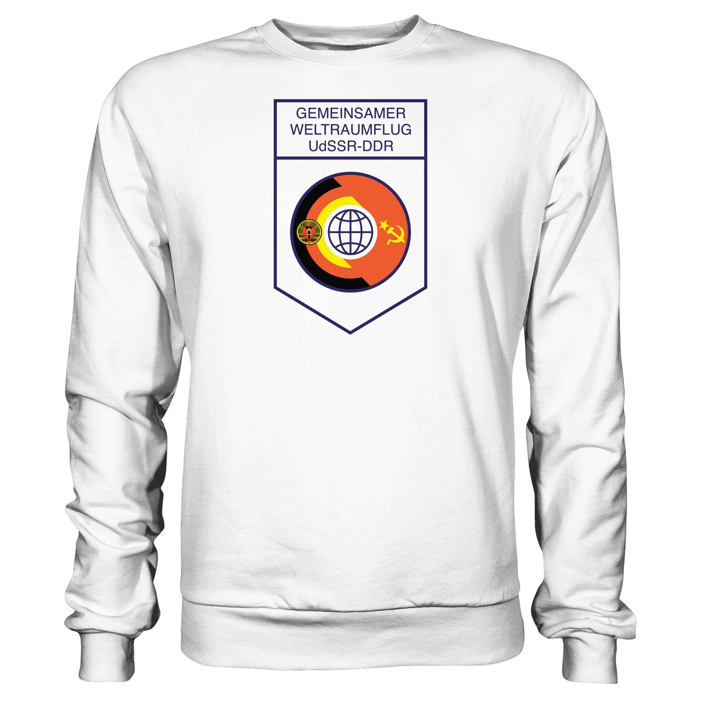 DDR Ostalgie Pullover Unisex • GEMEINSAMER WELTRAUMFLUG UDSSR-DDR (ORIGINAL WIMPEL)