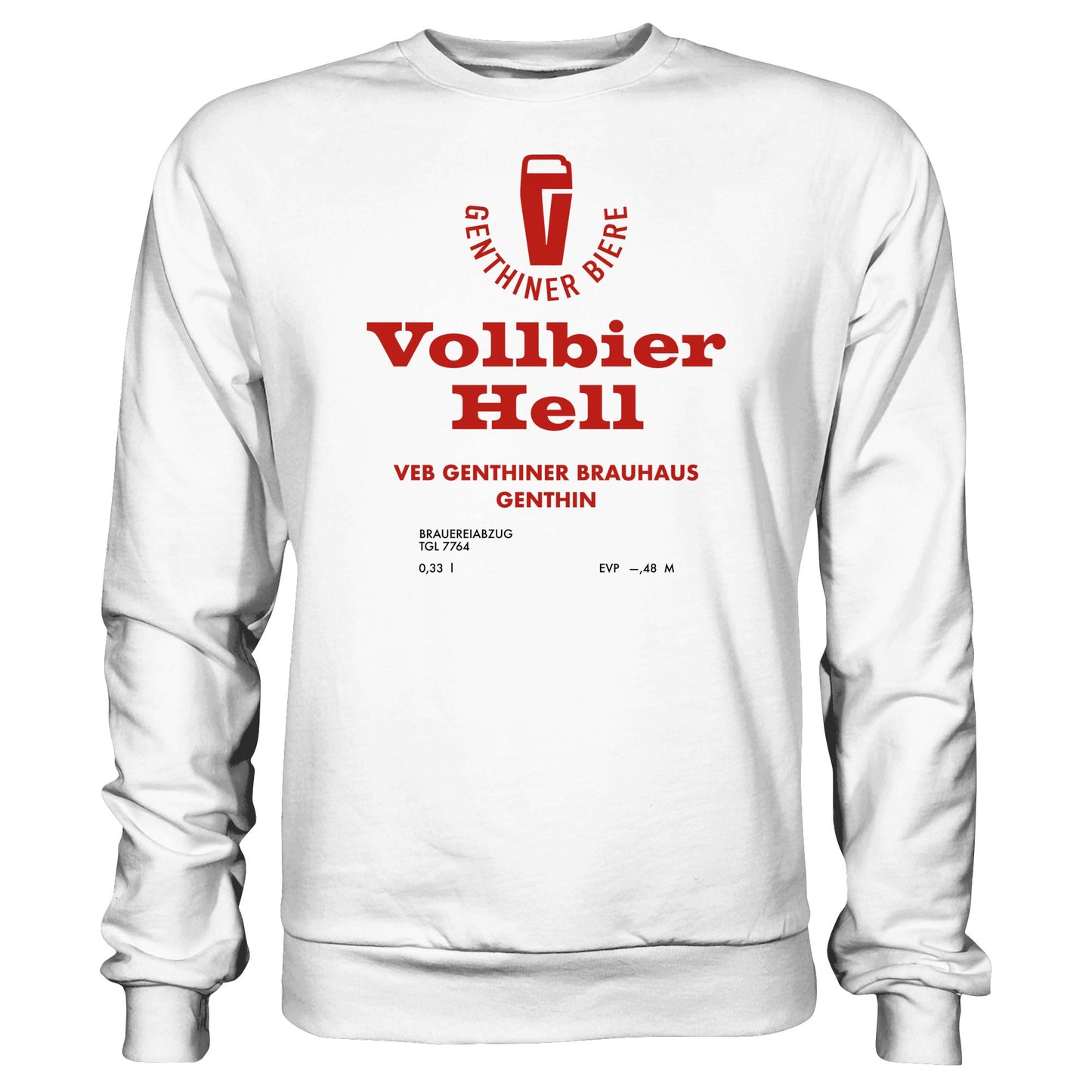 DDR Ostalgie Pullover Unisex • VEB GENTHINER BRAUHAUS