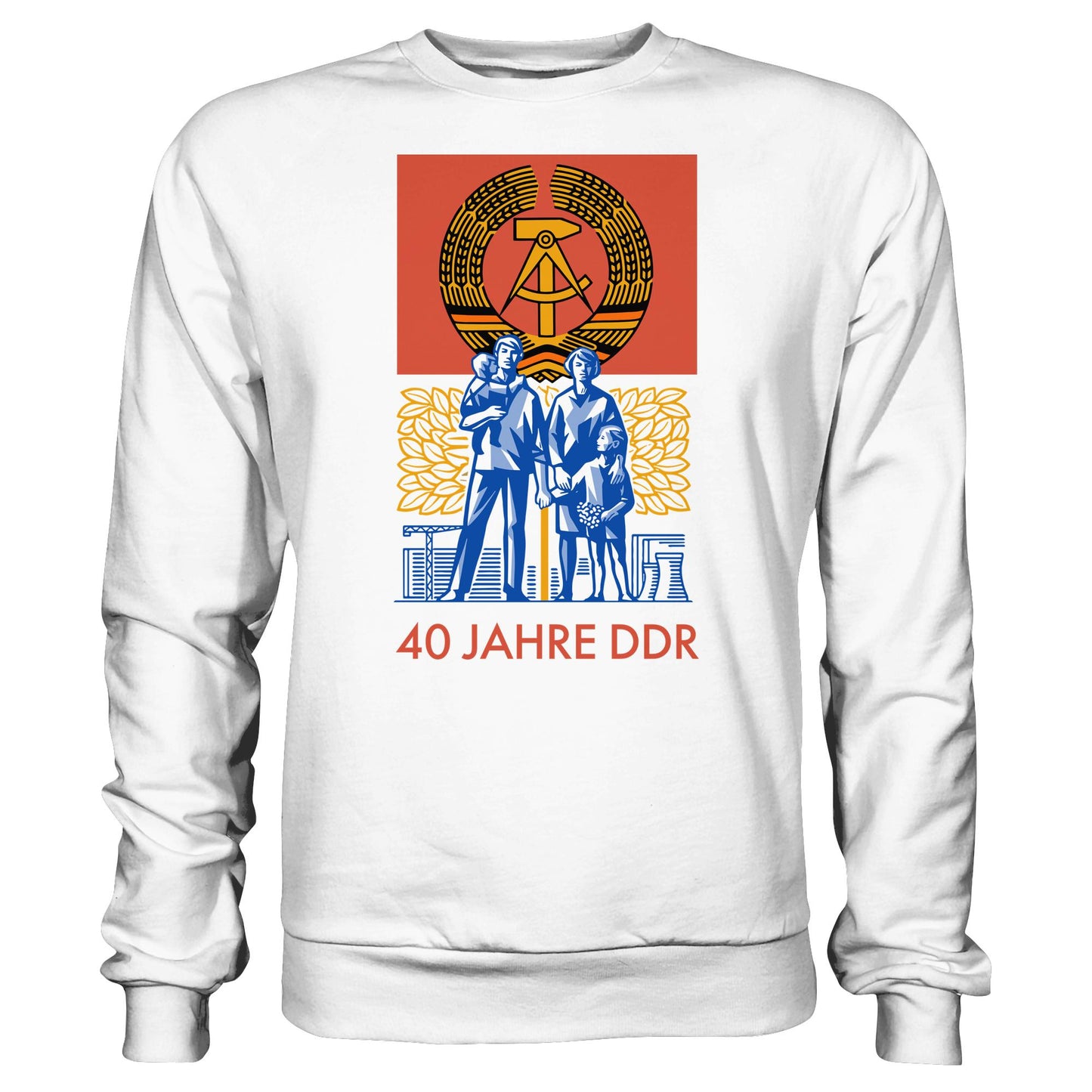 DDR Ostalgie Pullover Unisex • 40 JAHRE DDR (BRIEFMARKE)