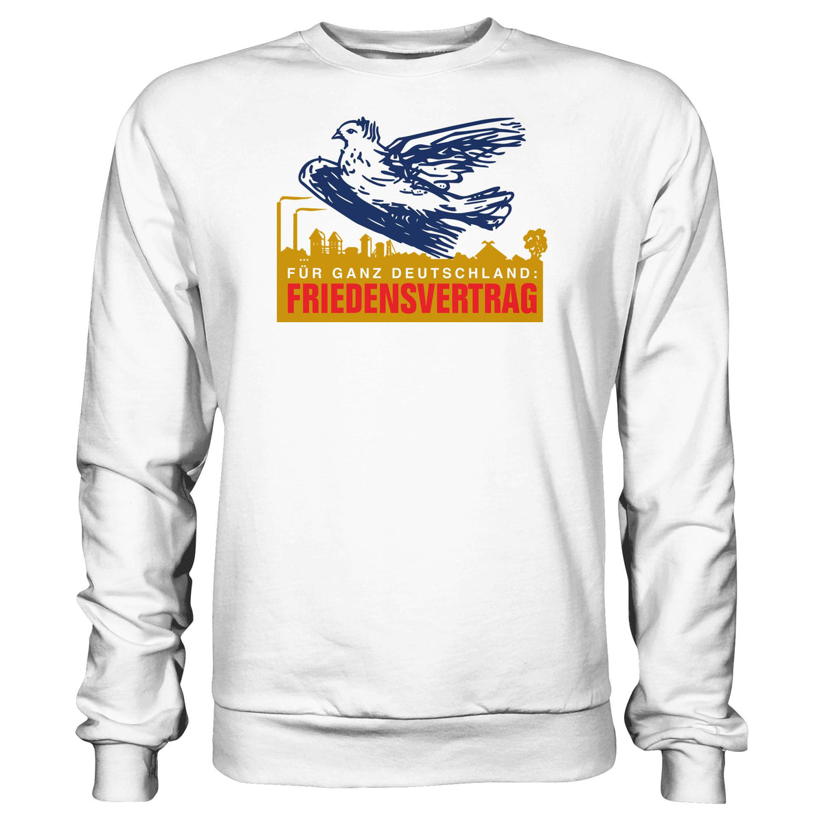 DDR Ostalgie Pullover Unisex • FRIEDENSVERTRAG FÜR GANZ DEUTSCHLAND (ORIGINAL-PIN)