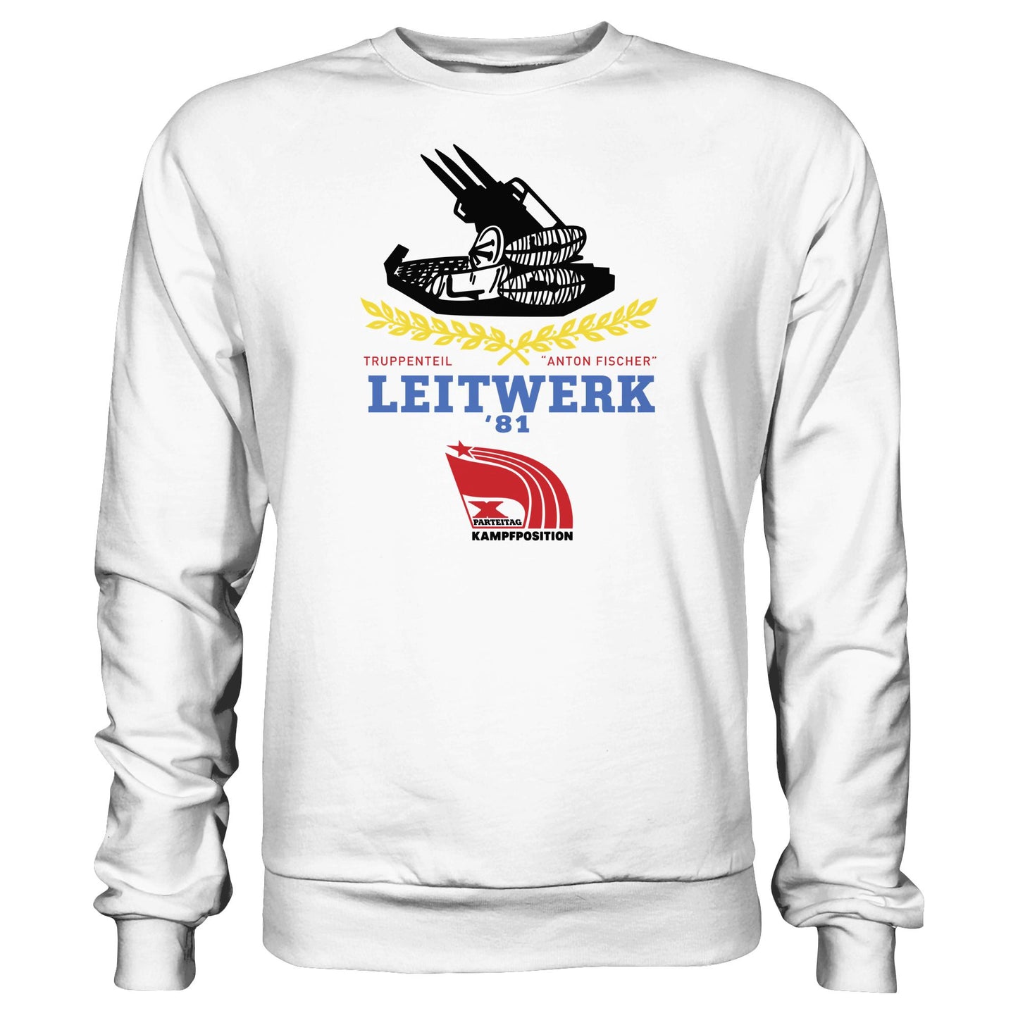 DDR Ostalgie Pullover Unisex • LEITWERK 81, TRUPPENTEIL ANTON FISCHER