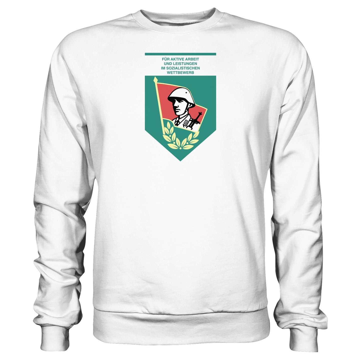 DDR Ostalgie Pullover Unisex • FÜR AKTIVE LEISTUNG UND ARBEIT (ORIGINAL WIMPEL)
