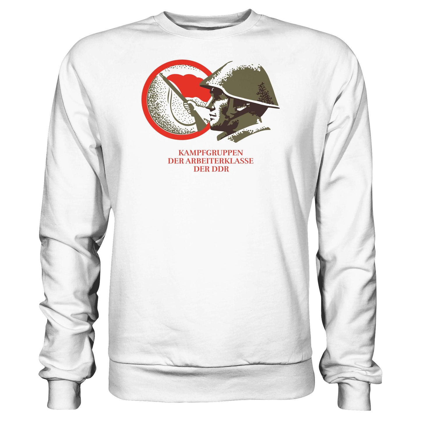 DDR Ostalgie Pullover Unisex • KAMPFGRUPPEN DER ARBEITERKLASSE (ORIGINAL BRIEFMARKE)