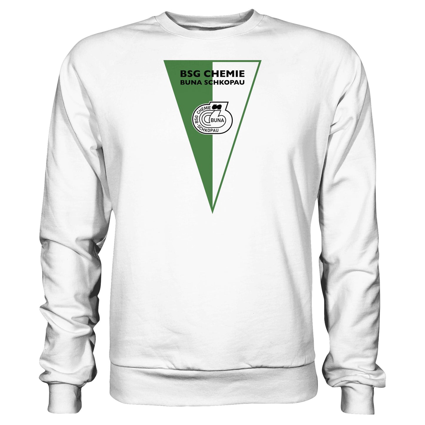 DDR Ostalgie Pullover Unisex • BSG CHEMIE BUNA SCHKOPAU (ORIGINALWIMPEL)