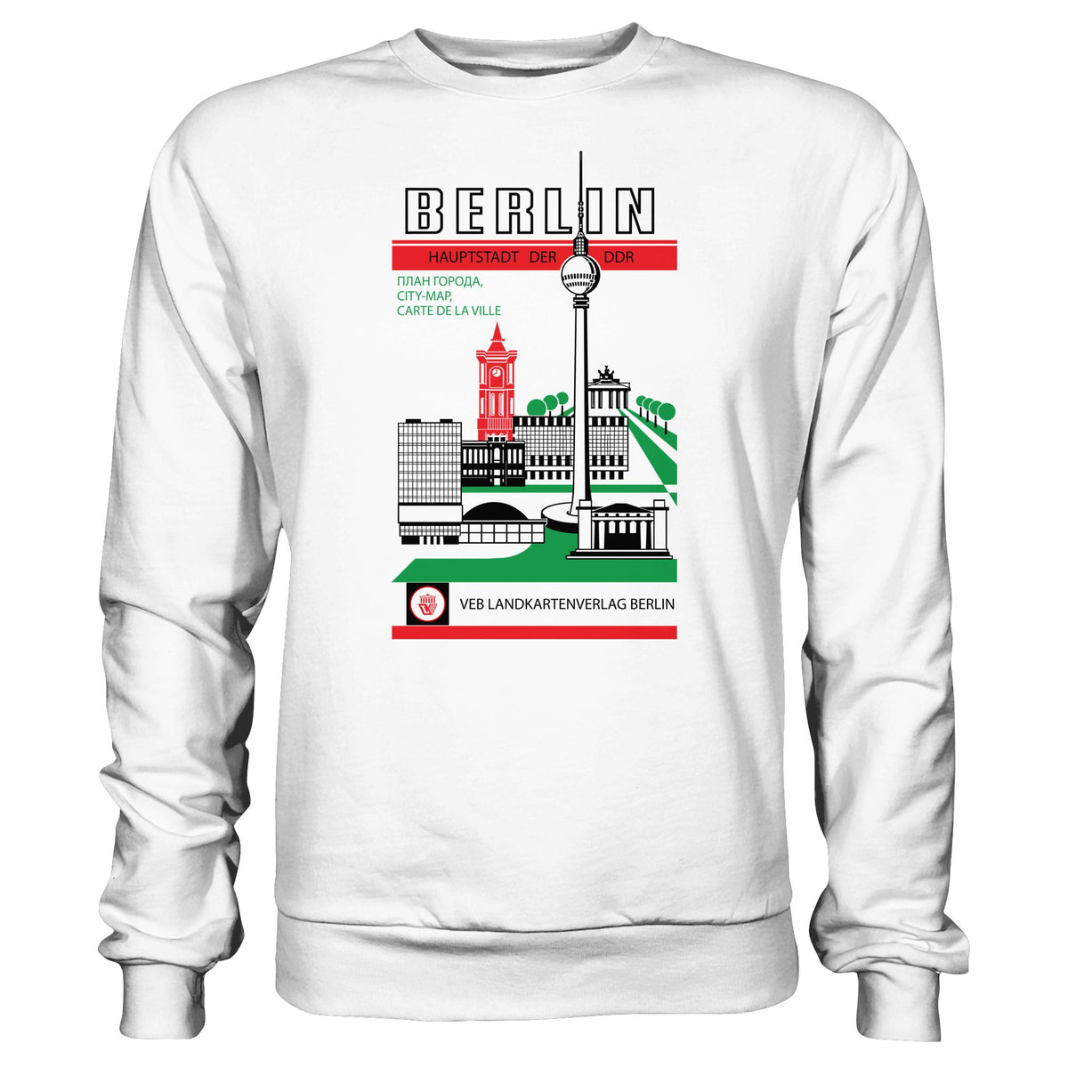 DDR Ostalgie Pullover Unisex • BERLIN, HAUPTSTADT DER DDR (ORIGINAL TITEL STADTFÜHRER)
