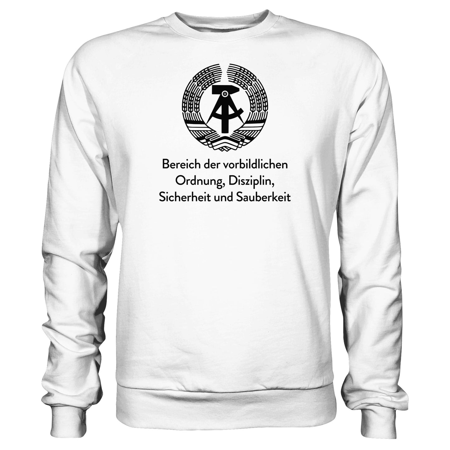 DDR Ostalgie Pullover Unisex • BEREICH DER VORBILDLICHEN ORDNUNG (ORIGINAL SCHILD)