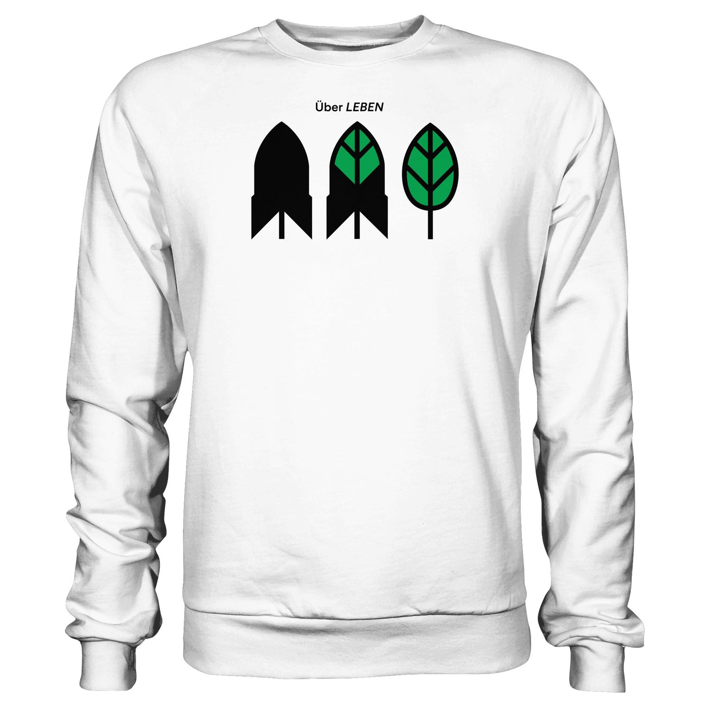 DDR Ostalgie Pullover Unisex • ÜBER LEBEN (ORIGINAL FRIEDENS-PLAKAT)