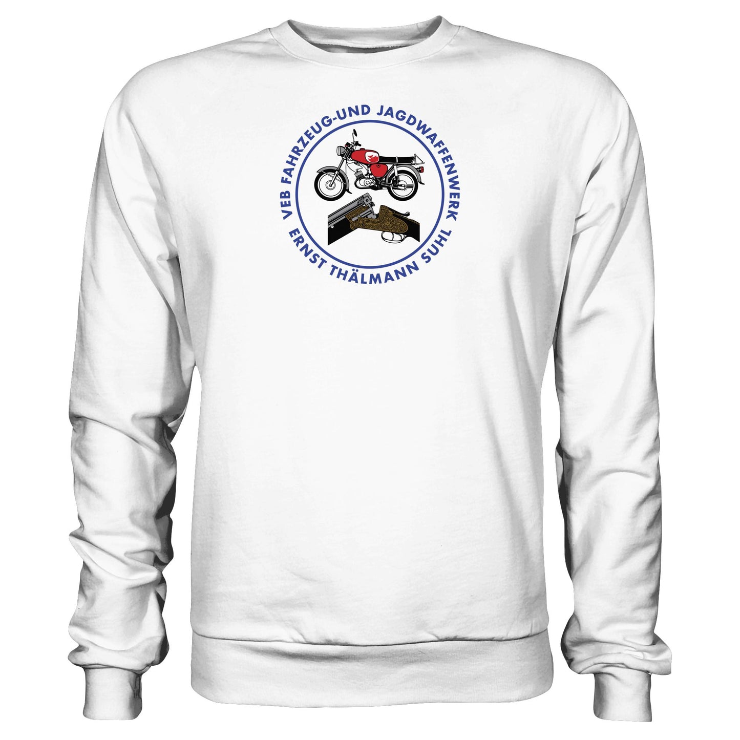 DDR Ostalgie Pullover Unisex • VEB SUHL ERNST-THÄLMANN-WERK (LOGO 1980ER)