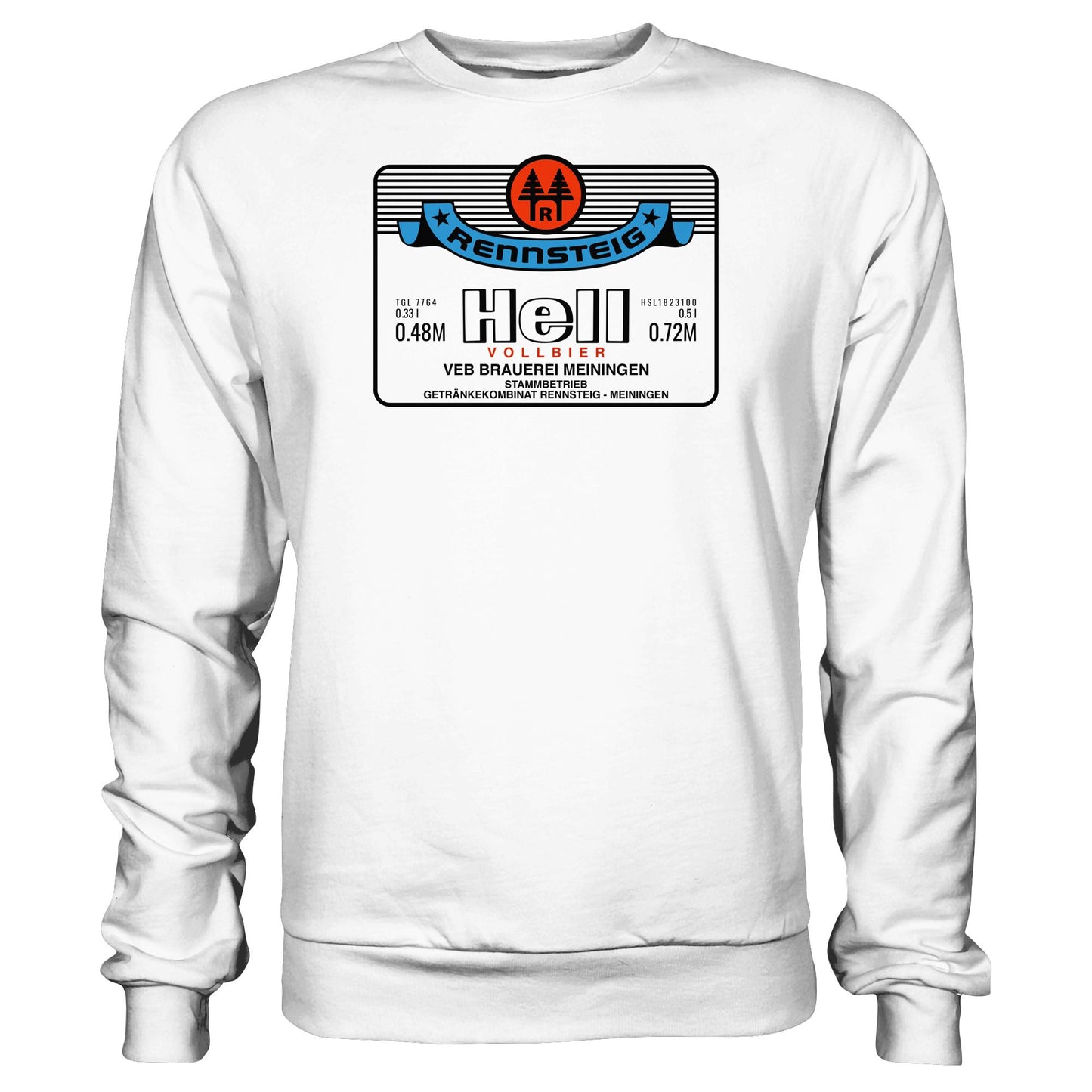 DDR Ostalgie Pullover Unisex • RENNSTEIG HELL - VEB BRAUEREI MEININGEN