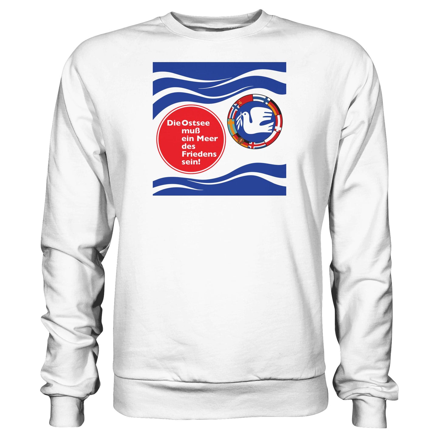 DDR Ostalgie Pullover Unisex • DIE OSTSEE MUSS EIN MEER DES FRIEDENS SEIN (ORIGINAL BANNER)