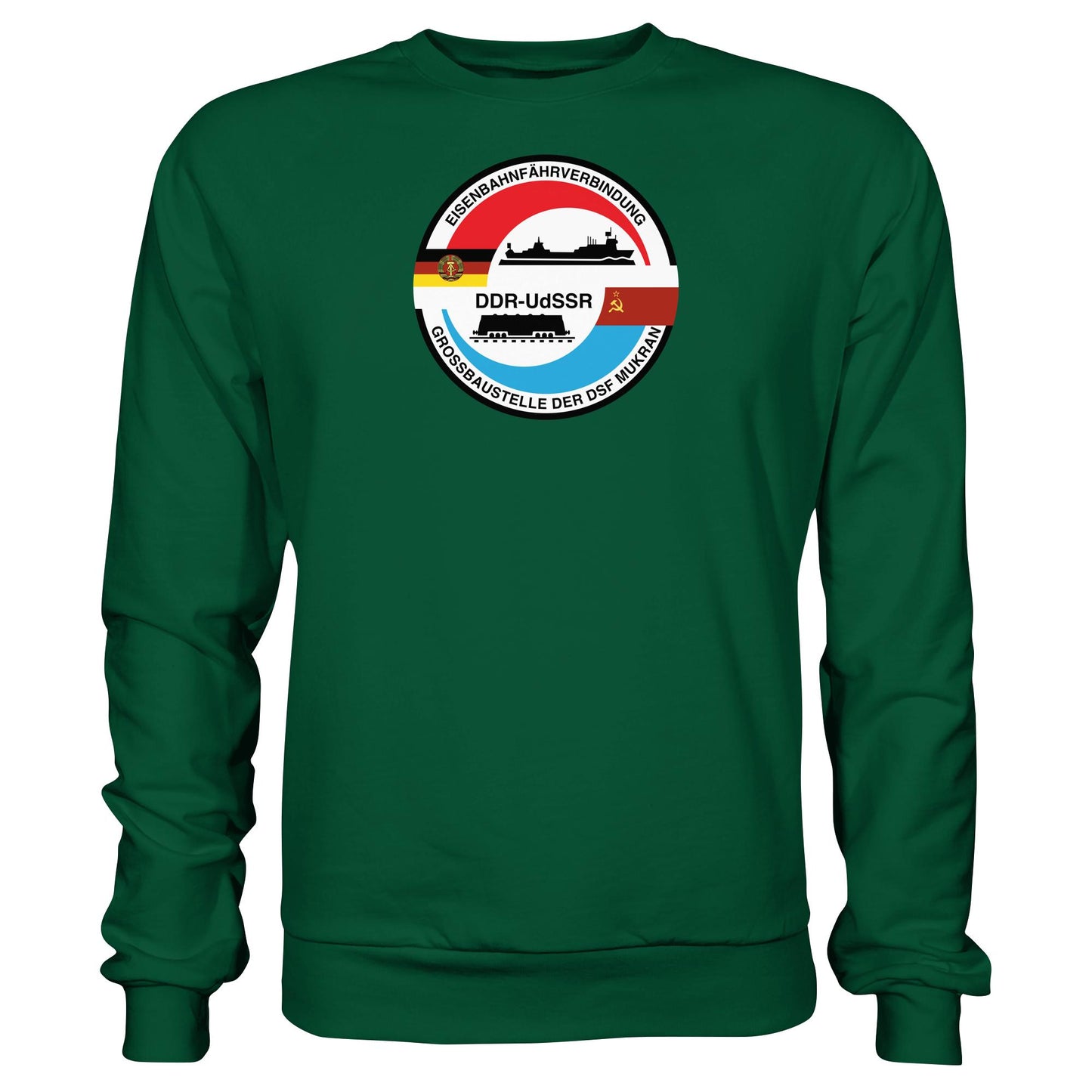 DDR Ostalgie Pullover Unisex • GROSSBAUSTELLE DER DSF MUKRAN