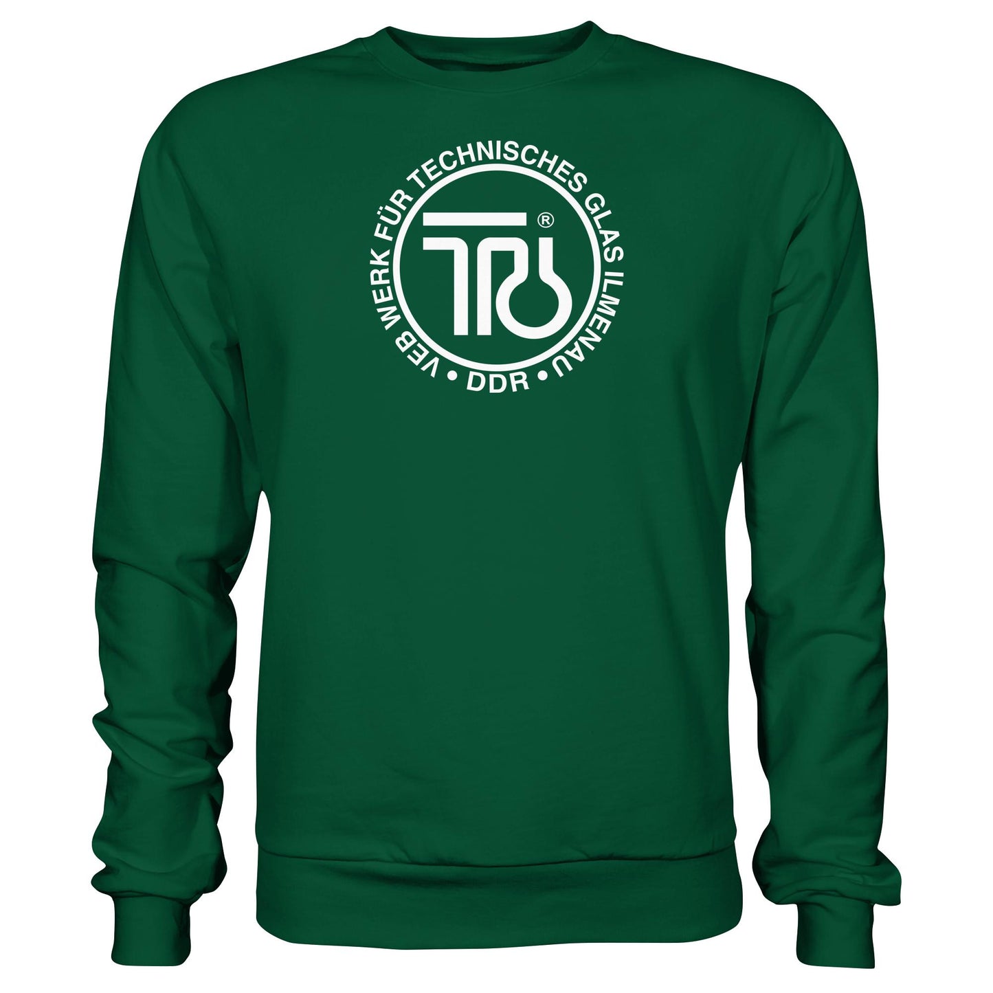 DDR Ostalgie Pullover Unisex • VEB WERK FÜR TECHNISCHES GLAS ILMENAU