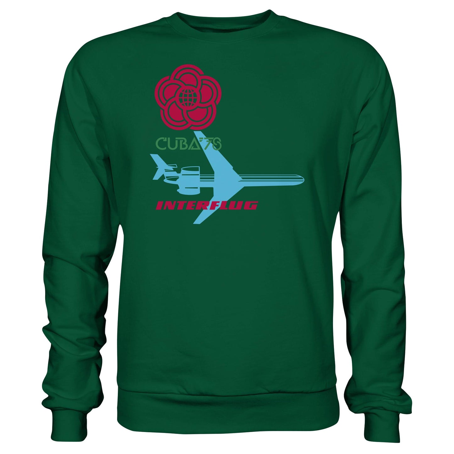 DDR Ostalgie Pullover Unisex • INTERFLUG BERLIN - CUBA WELTFESTSPIELE 1978 (ORIGINAL SONDERSTEMPEL)