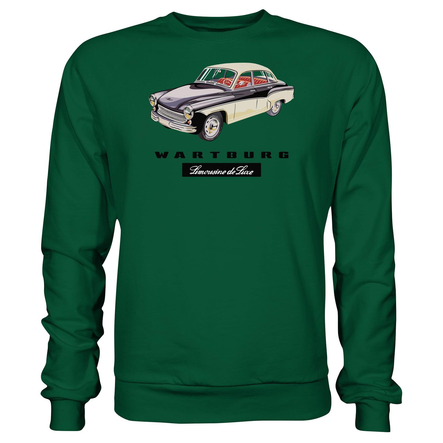 DDR Ostalgie Pullover Unisex • WARTBURG - LIMOUSINE DE LUXE (ORIGINAL WERBUNG)