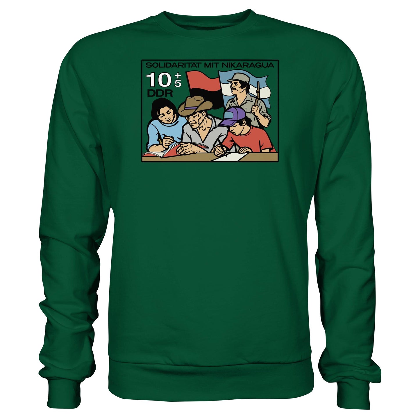DDR Ostalgie Pullover Unisex • SOLIDARITÄT MIT NIKARAGUA (DDR-BRIEFMARKE)
