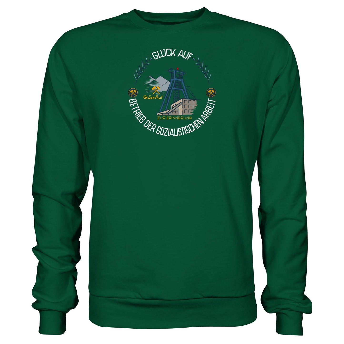 DDR Ostalgie Pullover Unisex • WISMUT - GLÜCK AUF