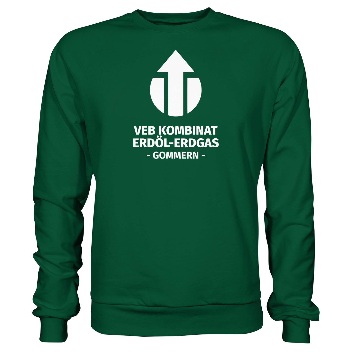 DDR Ostalgie Pullover Unisex • VEB KOMBINAT ERDÖL-ERDGAS GOMMERN