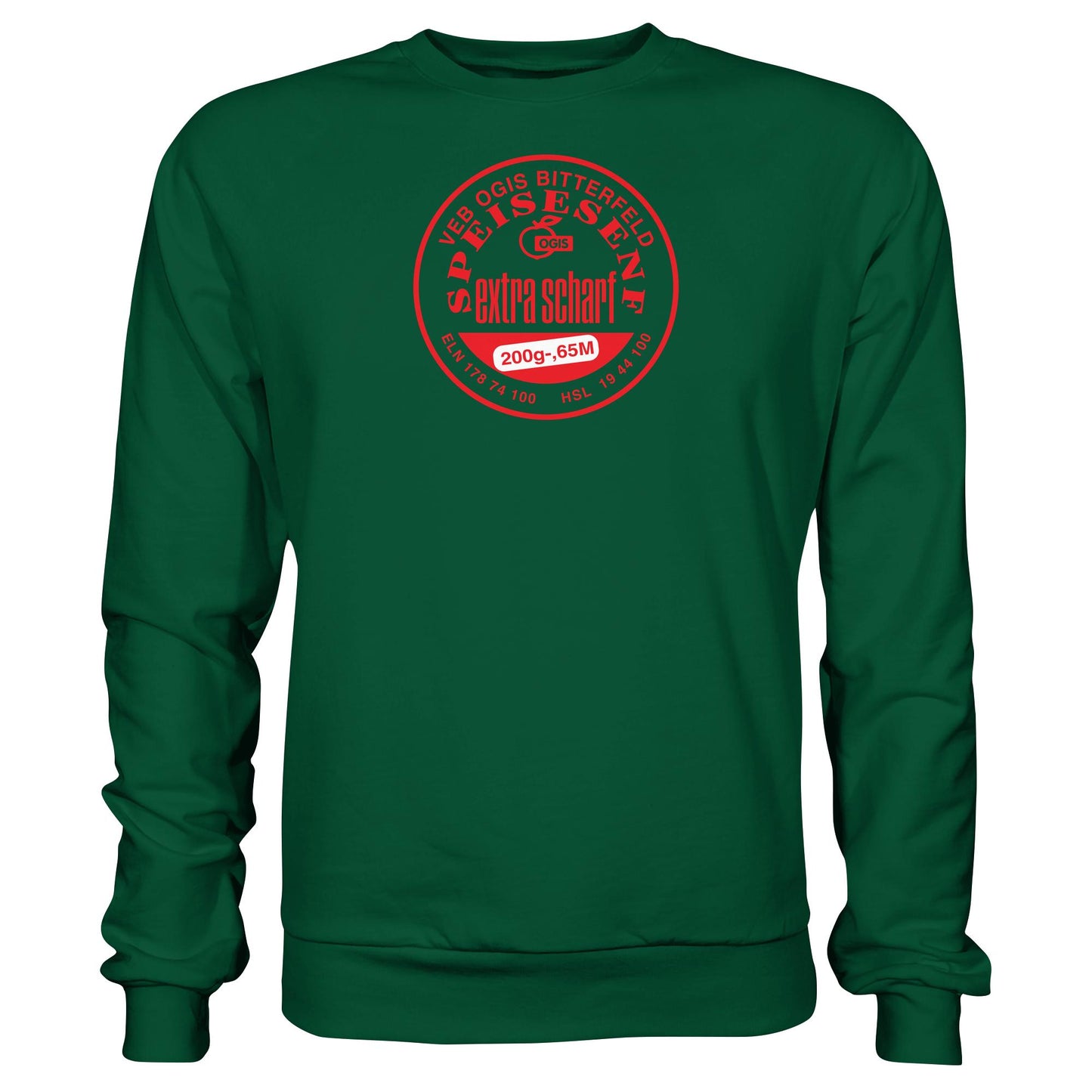 DDR Ostalgie Pullover Unisex • VEB OGIS BITTERFELD - SPEISESENF EXTRASCHARF