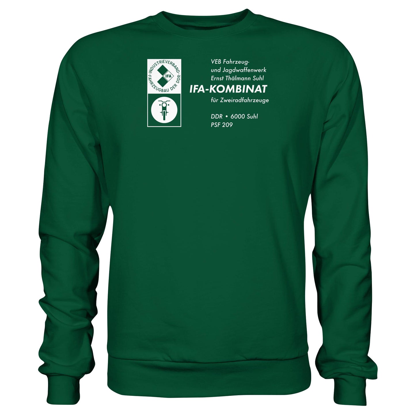 DDR Ostalgie Pullover Unisex • VEB FAHRZEUG- UND JAGDWAFFENWERK ERNST THÄLMANN SUHL