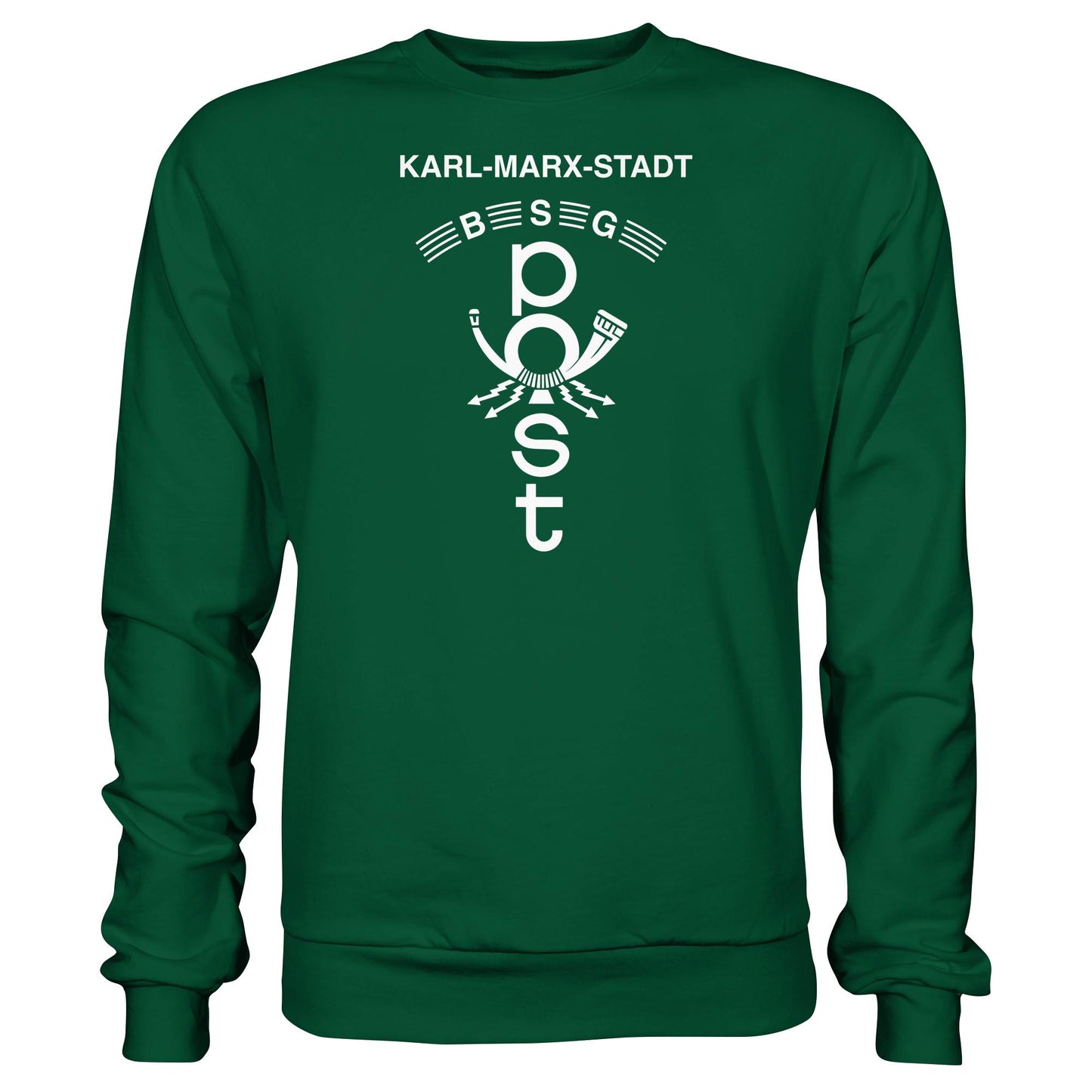 DDR Ostalgie Pullover Unisex • BSG POST KARL-MARX-STADT (ORIGINAL WIMPEL)
