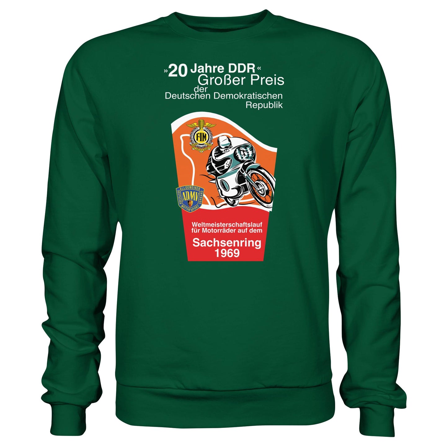 DDR Ostalgie Pullover Unisex • SACHSENRING 1969, WELTMEISTERSCHAFTSLAUF