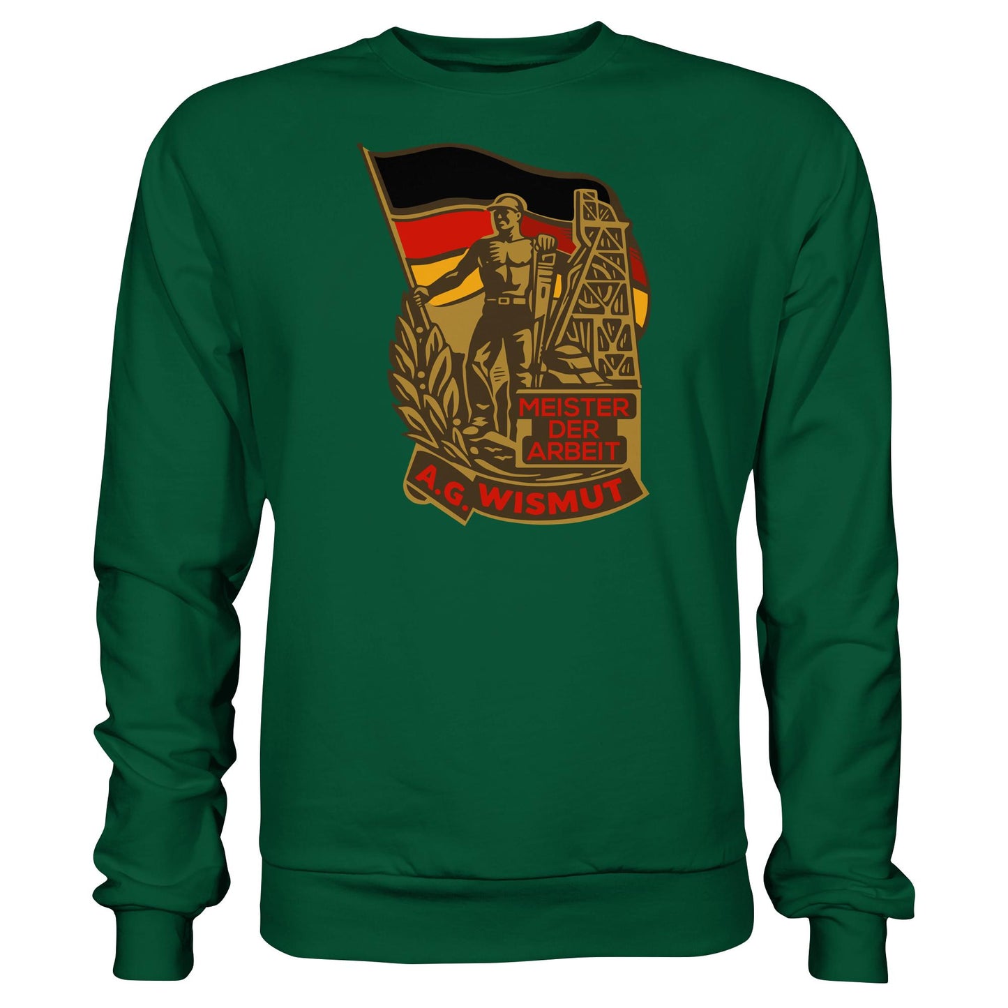 DDR Ostalgie Pullover Unisex • WISMUT - MEISTER DER ARBEIT