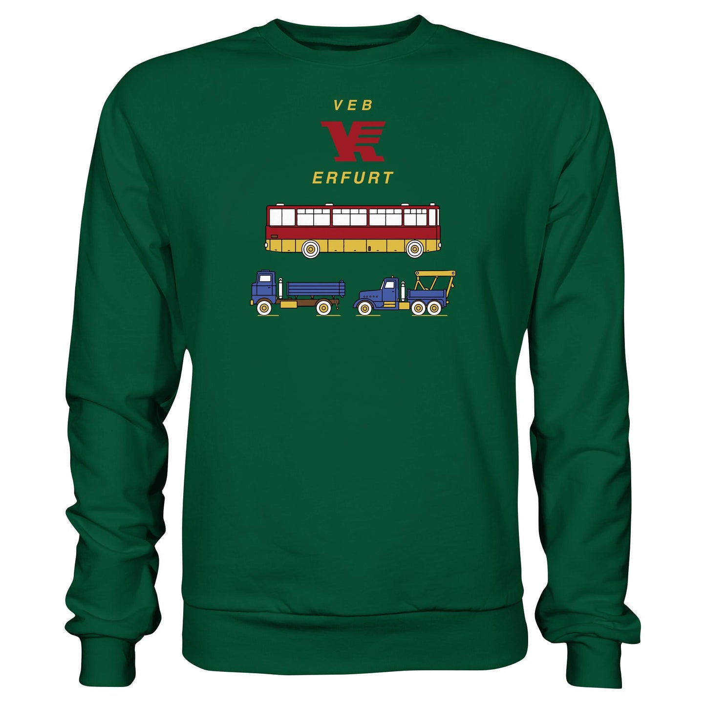 DDR Ostalgie Pullover Unisex • VEB VERKEHRSKOMBINAT ERFURT
