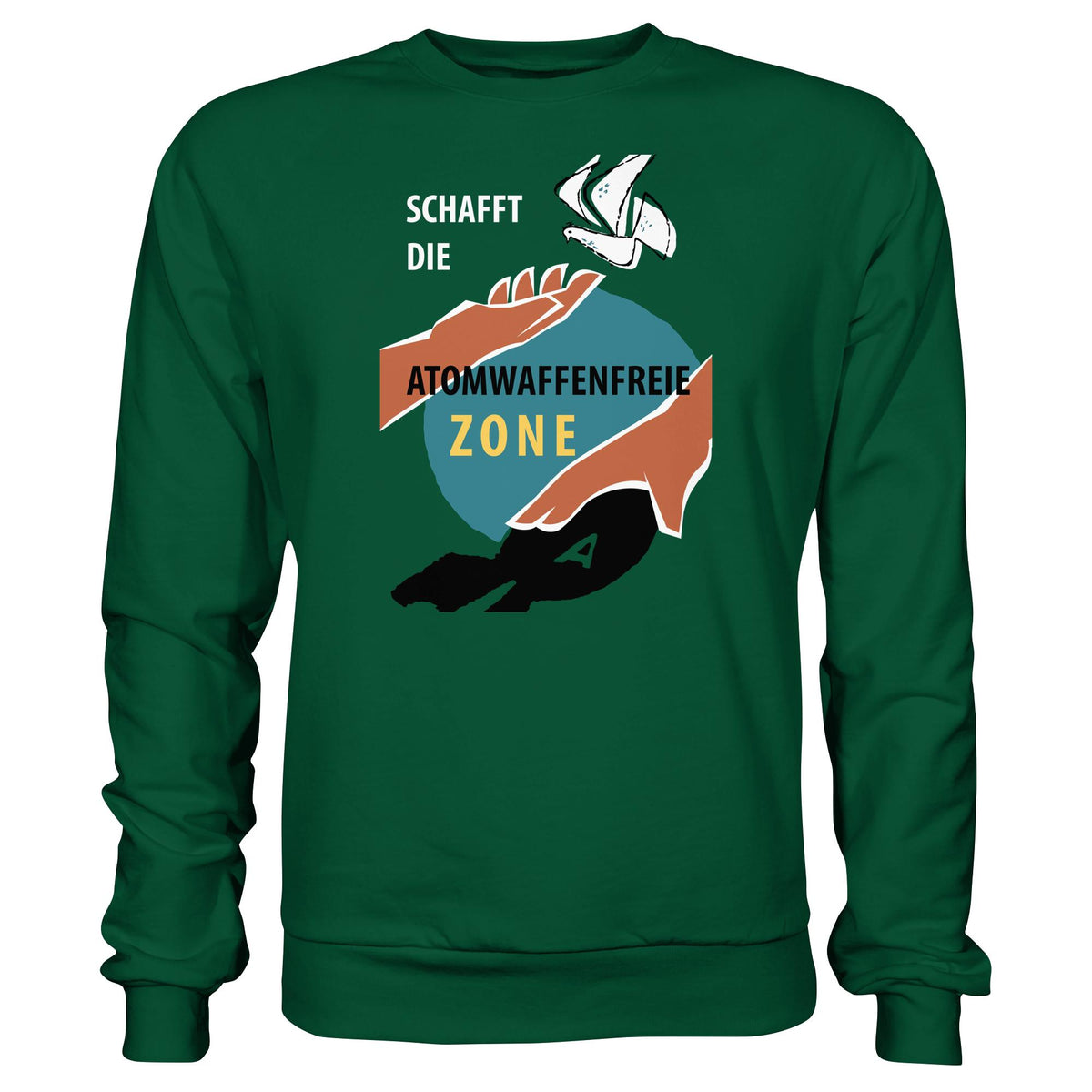 DDR Ostalgie Pullover Unisex • SCHAFFT DIE ATOMWAFFENFREIE ZONE (ORIGINAL-PLAKAT)
