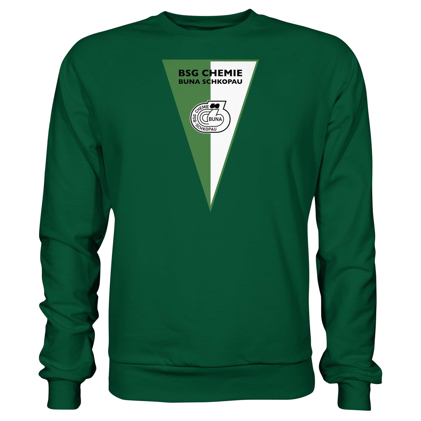 DDR Ostalgie Pullover Unisex • BSG CHEMIE BUNA SCHKOPAU (ORIGINALWIMPEL)